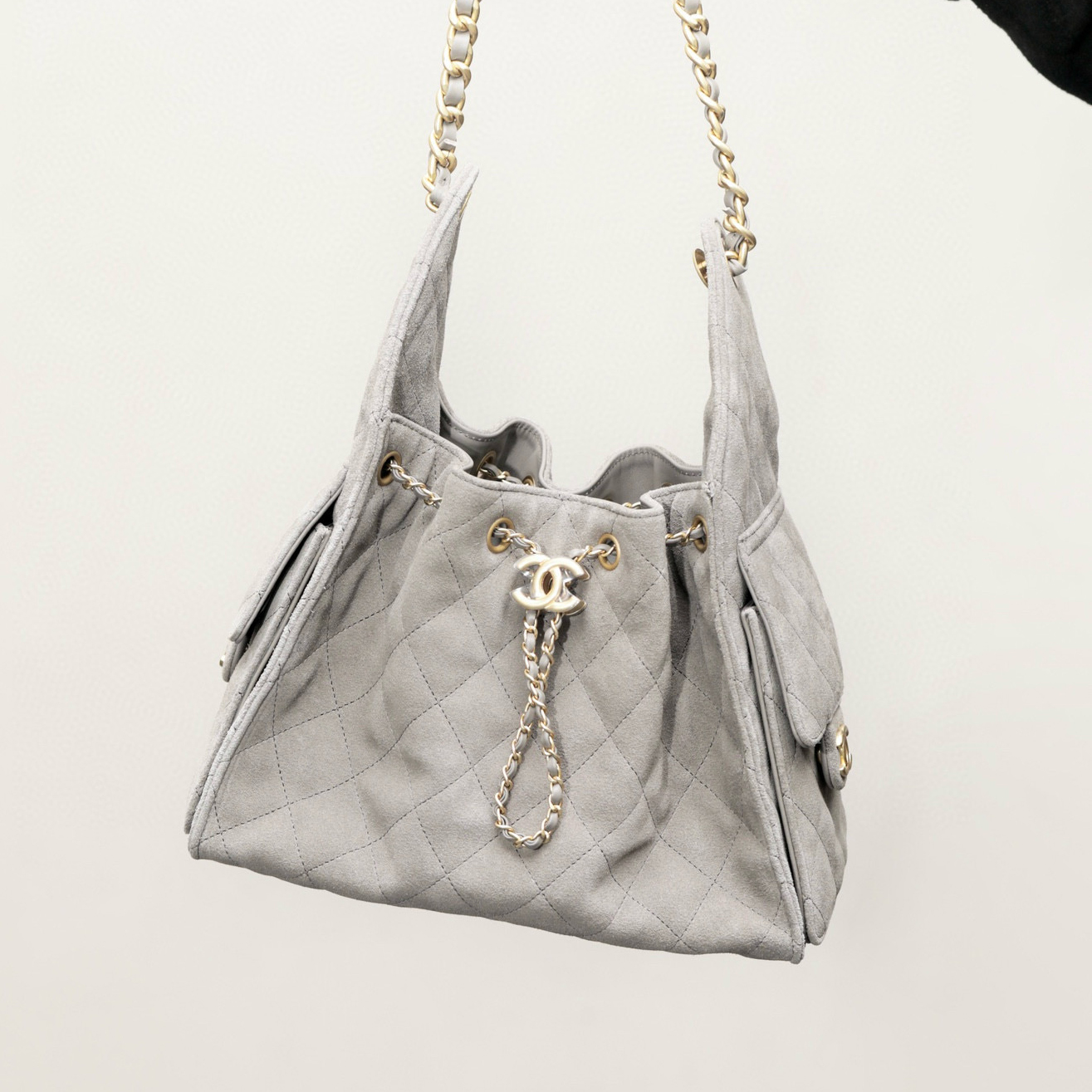 NIGO Chanel Women's Classic Double C Logo Solid Color Cowhide & Leather Tote Shoulder Bag Bags #nigo75835