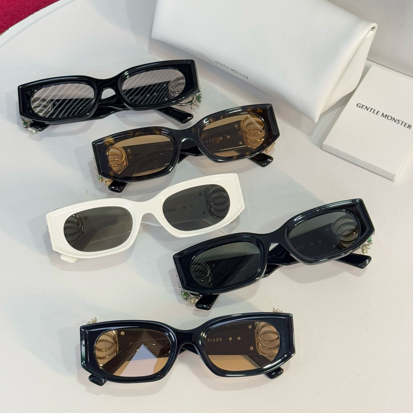 NIGO GENTLE MONSTER D‘heygere Men's and Women's Jewelry Ring Decorative Plate Frames Irregular Shape Sunglasses Glasses #nigo75821