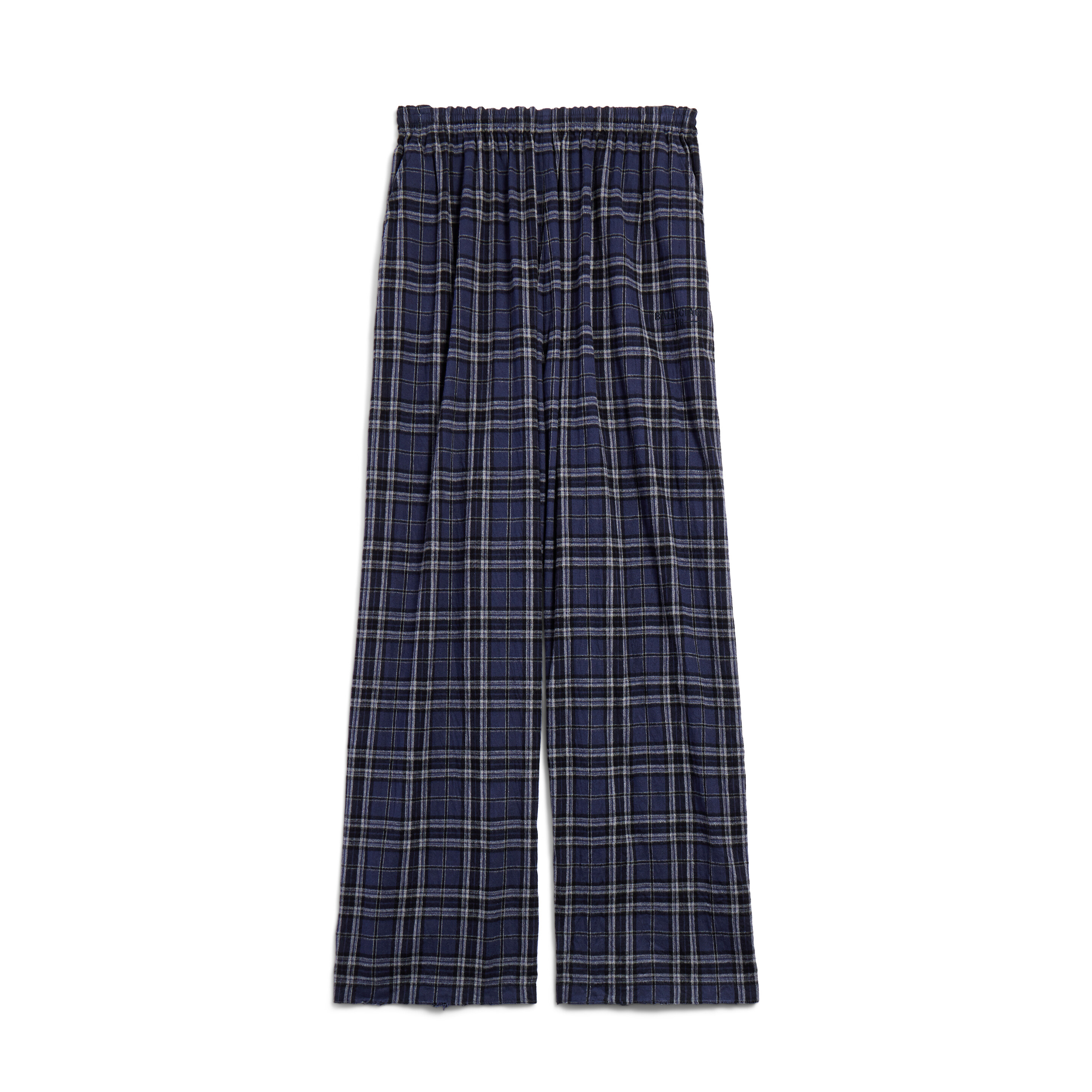 NIGO Balenciaga Men's Checkered Elastic Waist Flannel Baggy Pants Four Seasons Solid Color Cotton Casual Trouser Ngvp #nigo1361