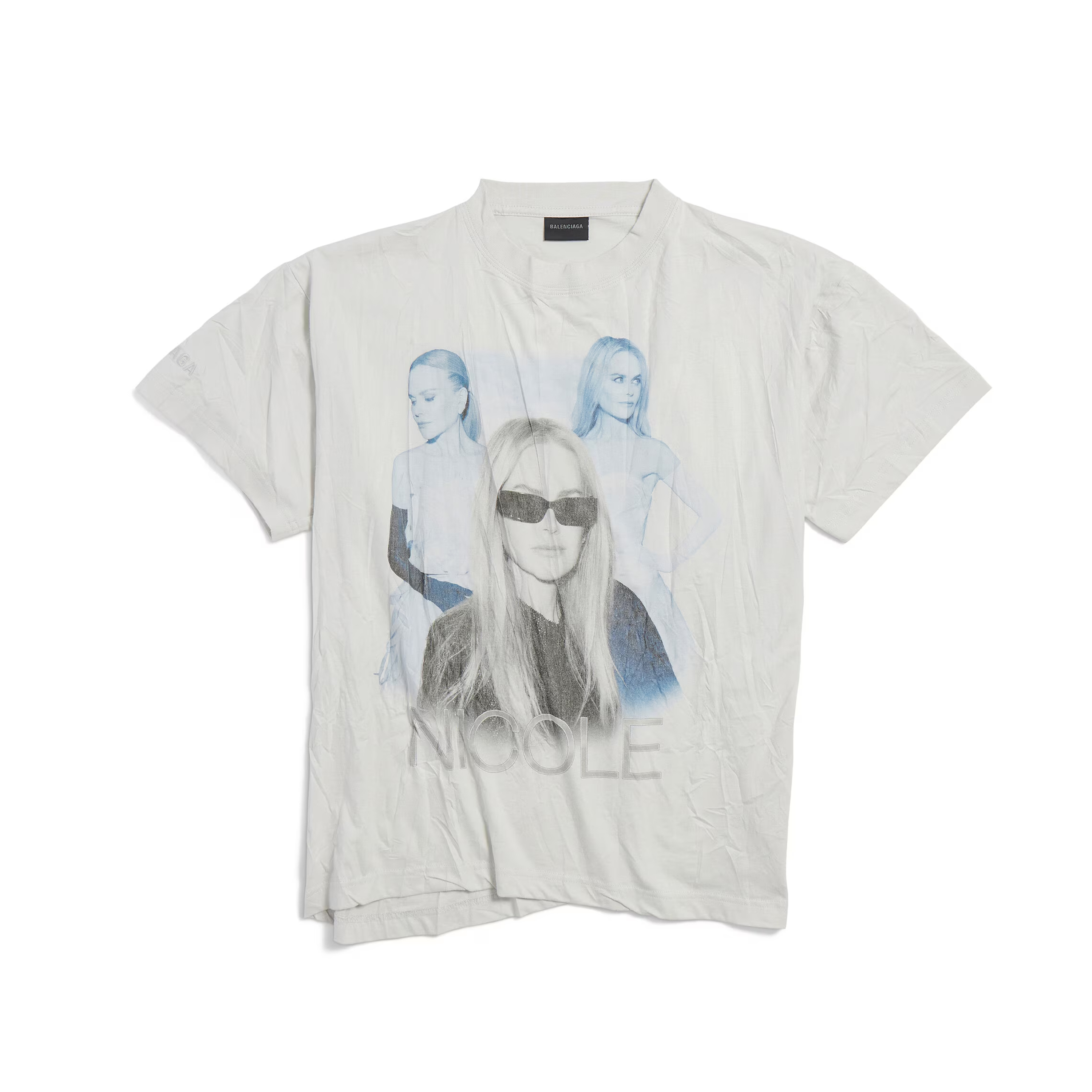 NIGO Balenciaga Men's Women's Summer Solid Color Pleated Washed Casual Loose Short Sleeve NICOLE BOXY T-Shirt Ngvp #nigo1362