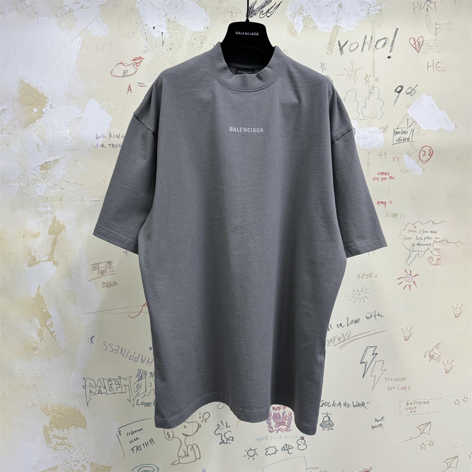 NIGO Balenciaga Men's Summer Solid Color Letter Print Round Neck Cotton Short Sleeve T-Shirt #nigo75848