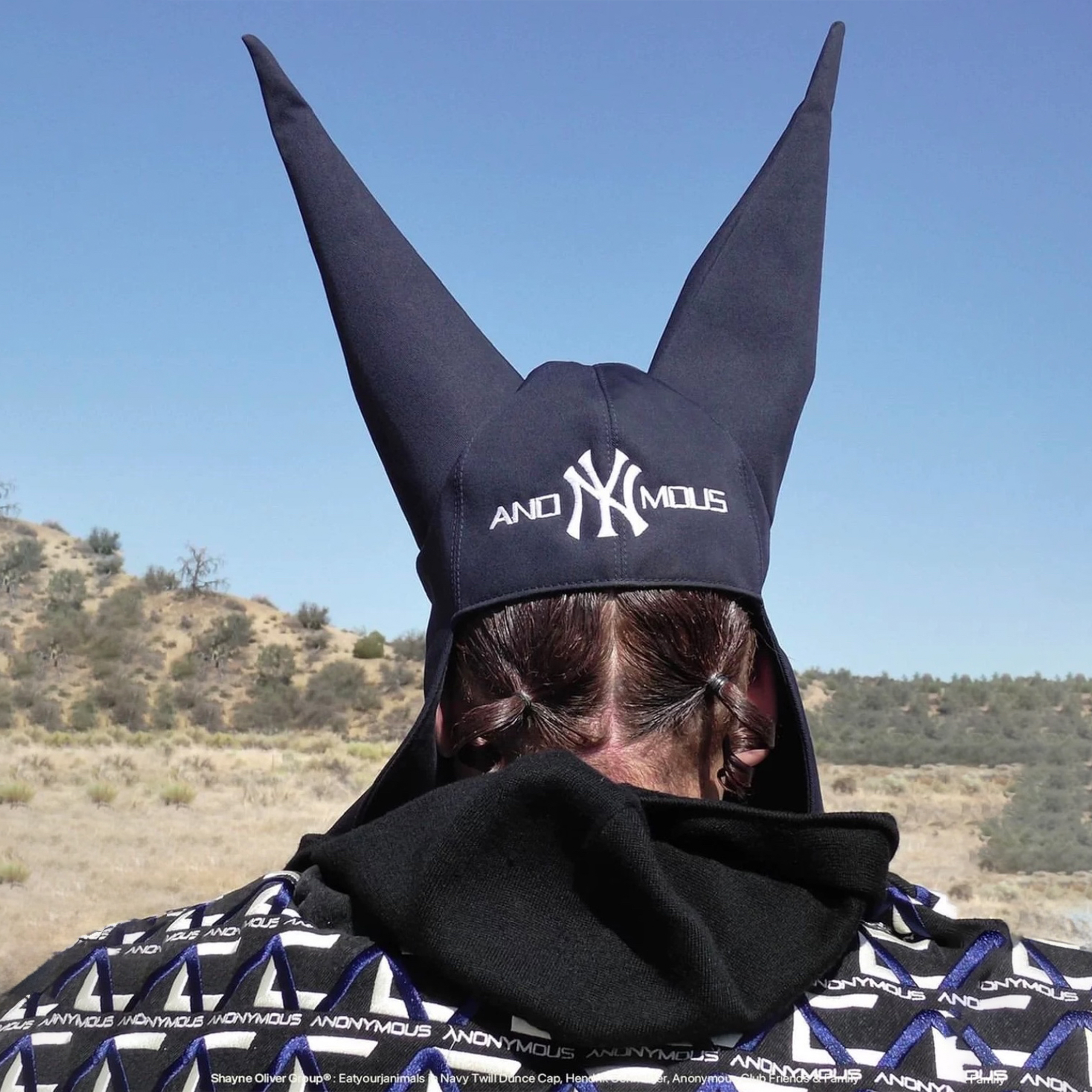 NIGO Anonymous Club Shayne Oliver 0pium New York Ny Devil's Horns Cap Playboicarti Same Men's Women's High Street Trend Hip-hop Punk Style Pointy Hat Embroidered Letters Hats Fashion Cap Ngvp #nigo1336