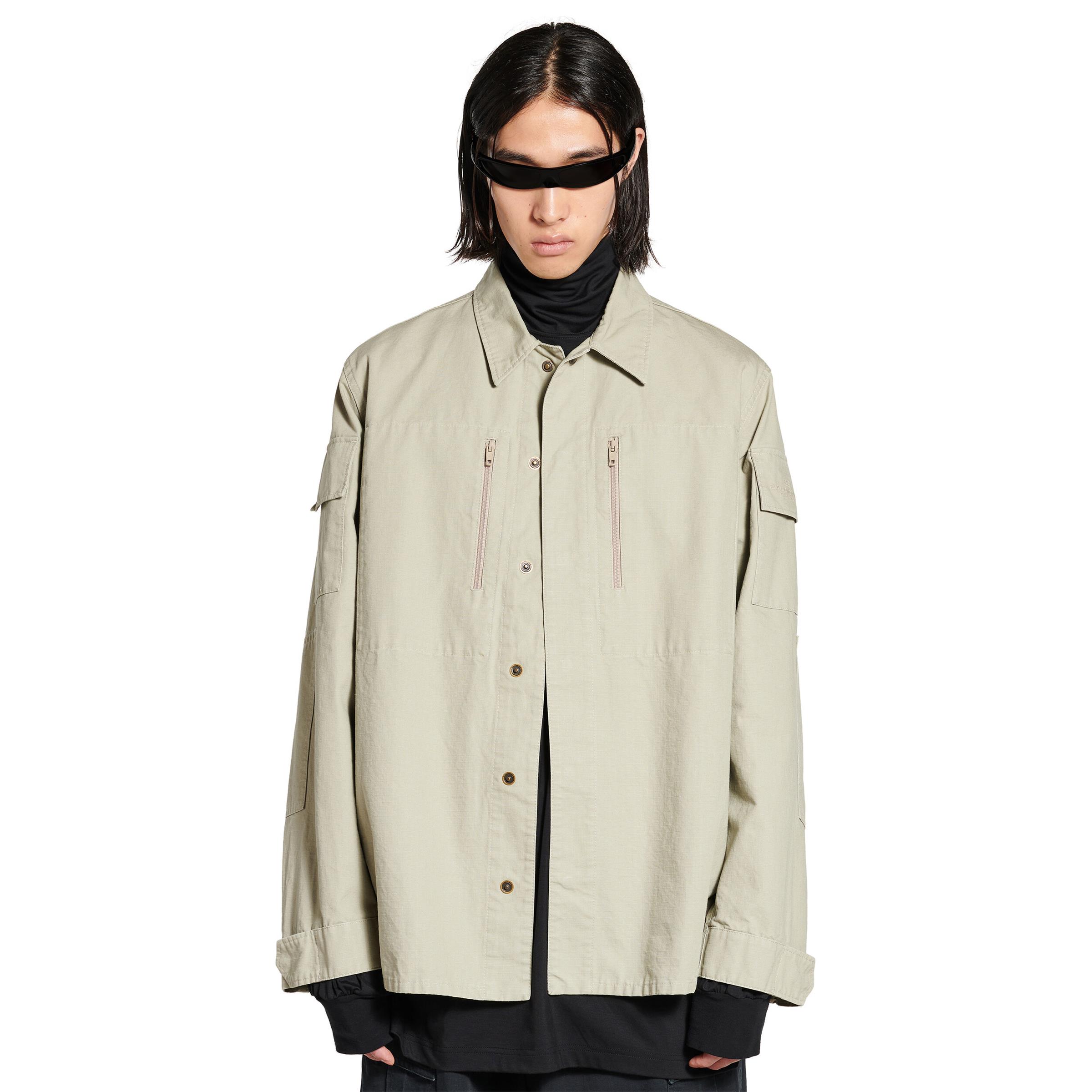 NIGO Balenciaga Men's Spring And Summer Solid Color Zipper Pocket Single Breasted Long Sleeve Shirt #nigo75849