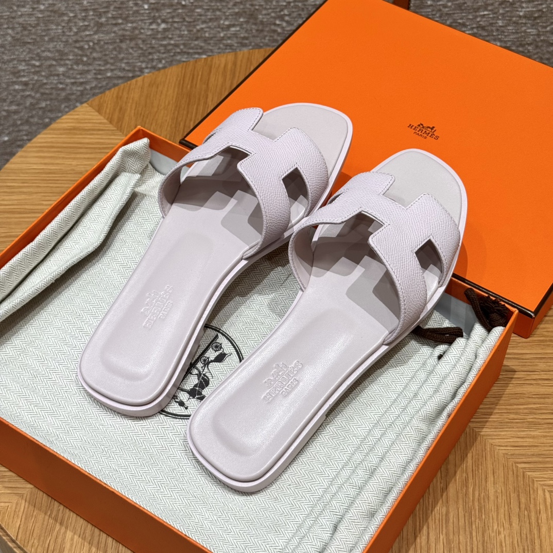 NIGO Hermes Women's Summer Solid Color One Foot Stirrup Flat Bottom Slipper Shoes #nigo75871