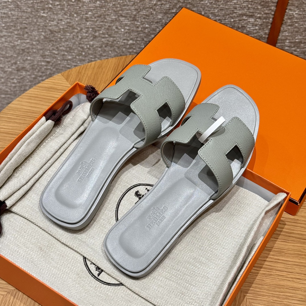 NIGO Hermes Women's Summer Solid Color One Foot Stirrup Flat Bottom Slipper Shoes #nigo75871