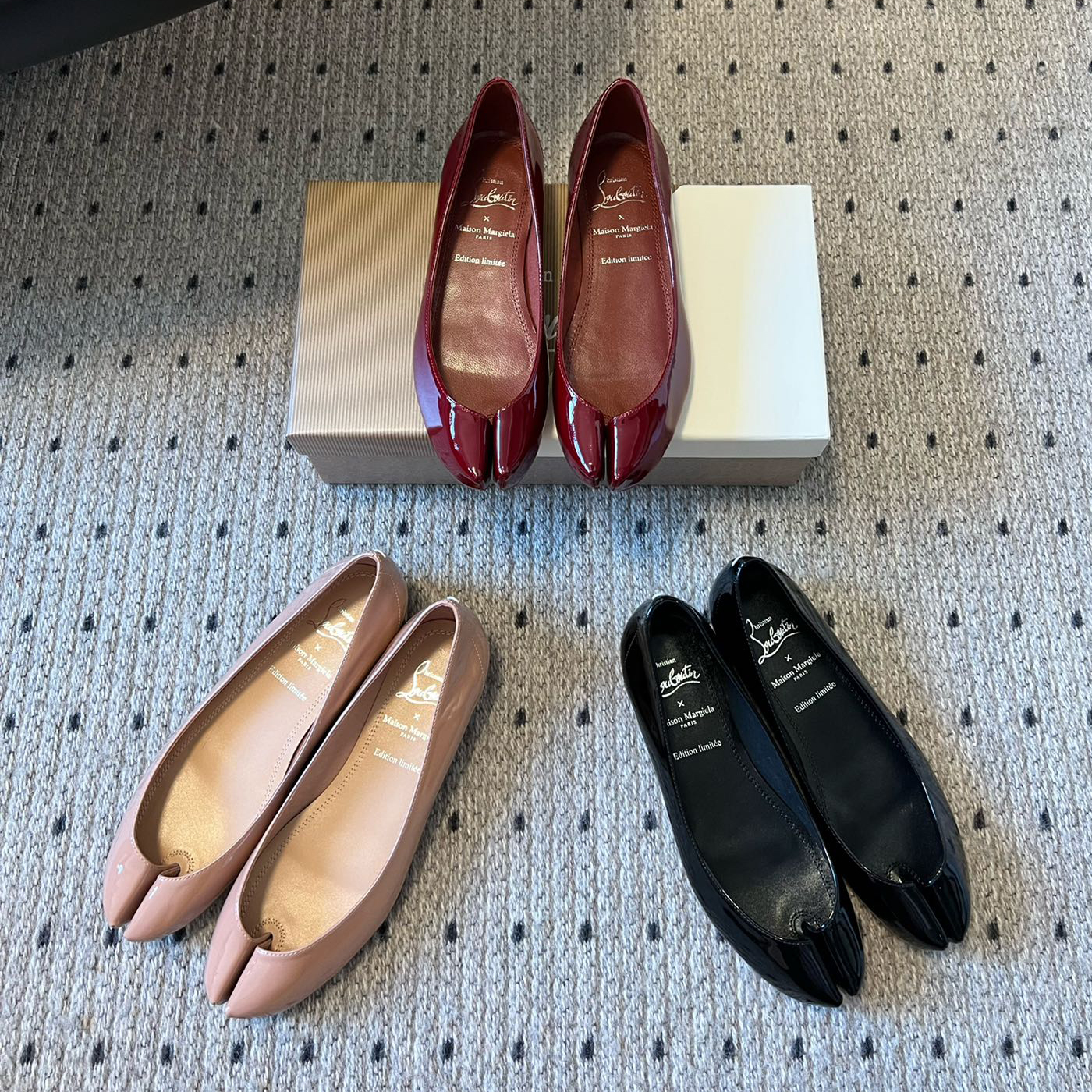 NIGO Maison Margiela Women's Spring and Autumn Solid Color Leather Split One Toe Stirrup Casual Baotou Slipper Shoes #nigo75857