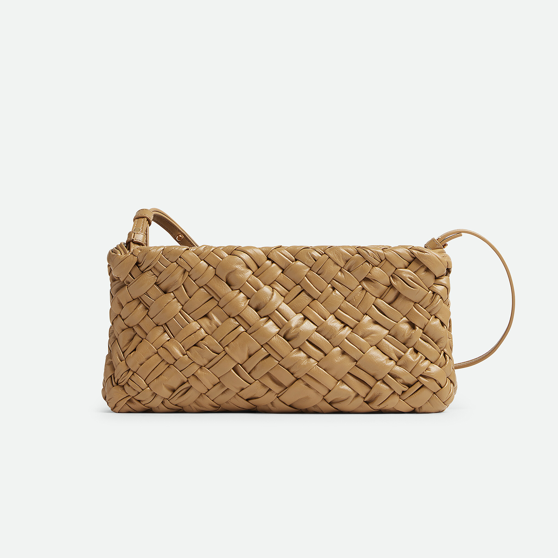 NIGO Bottega Veneta Kalimero Cha-Cha Women's Solid Color Zipper Closure Woven Cow Leather Tote Shoulder Bag Bags #nigo75864