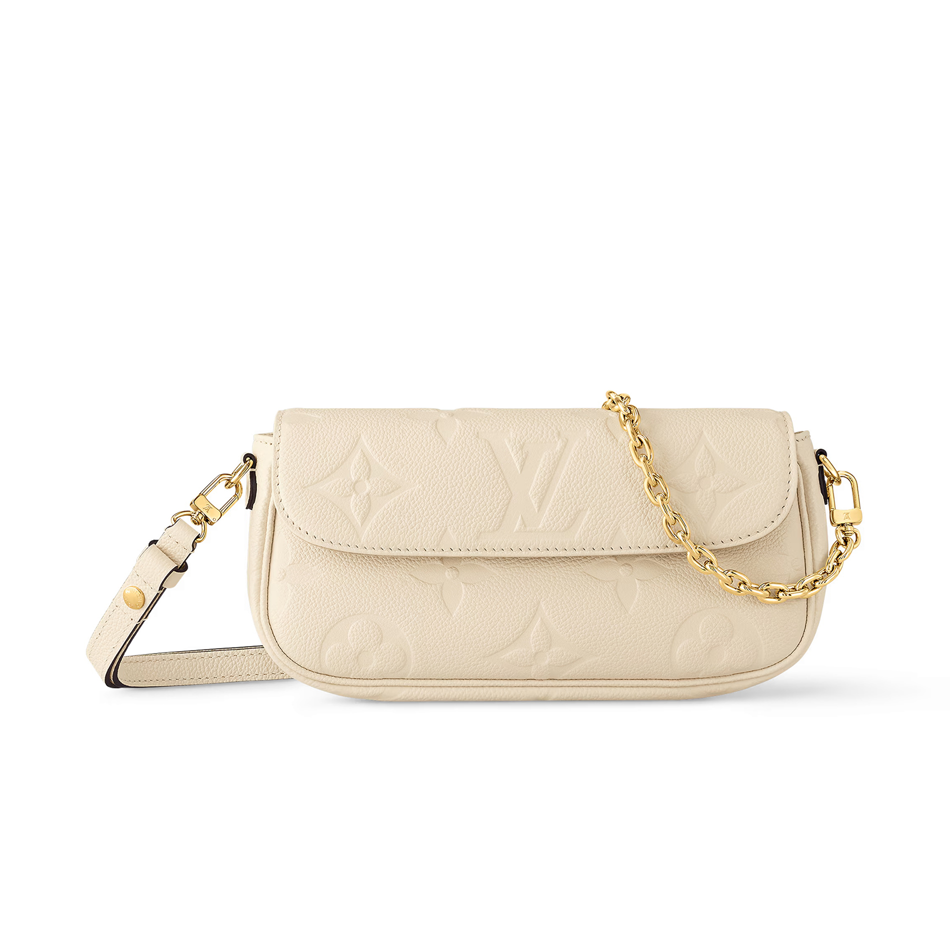 NIGO Louis Vuitton WALLET ON CHAIN IVY Women's Logo Printed Metal One-piece Cowhide Tote Shoulder Bag Bags #nigo75888