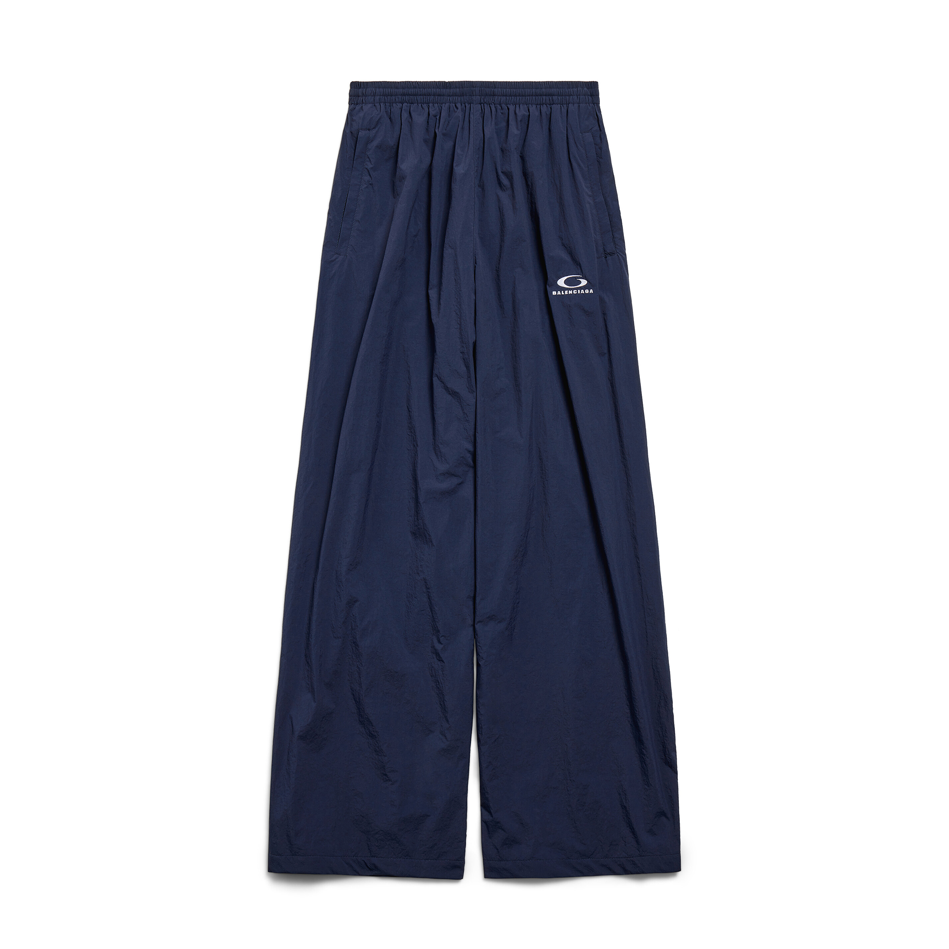 NIGO Balenciaga Men's And Women's Spring And Summer Embroidered Logo Label Solid Color Washed Nylon Elastic Waist Pants #nigo75879