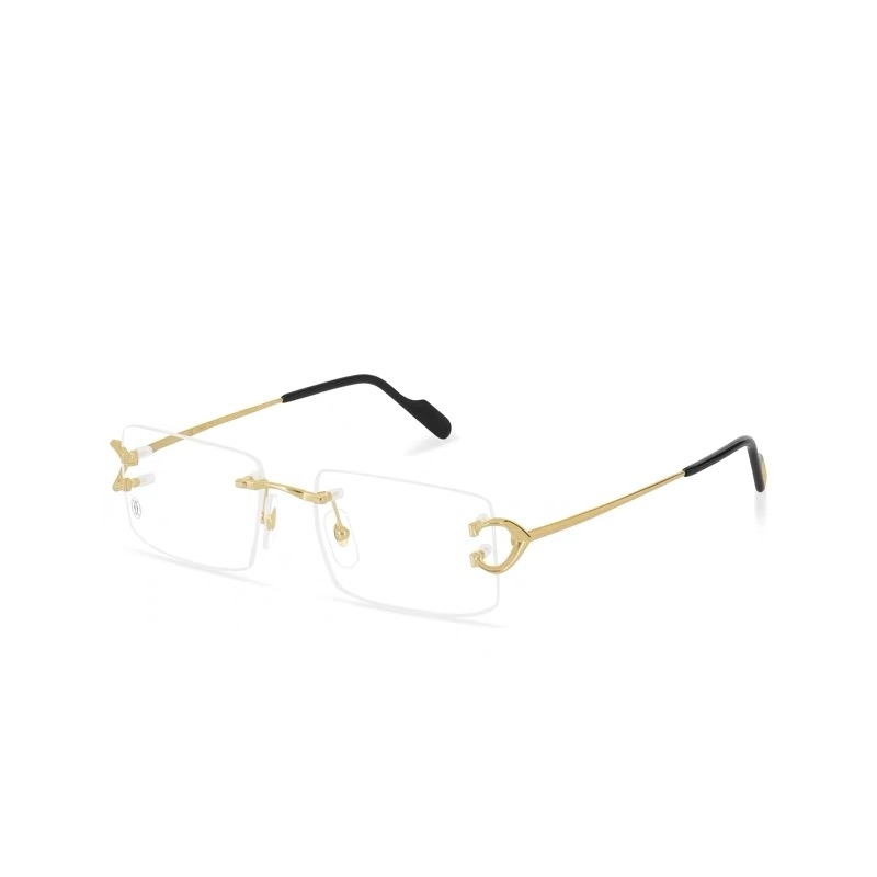 NIGO Cartier Men Women Fashion Solid Color Rimless Rectangular Eyeglasses Casual Metal Flat Lenses Glasses Accessories CT0488O #nigo71979