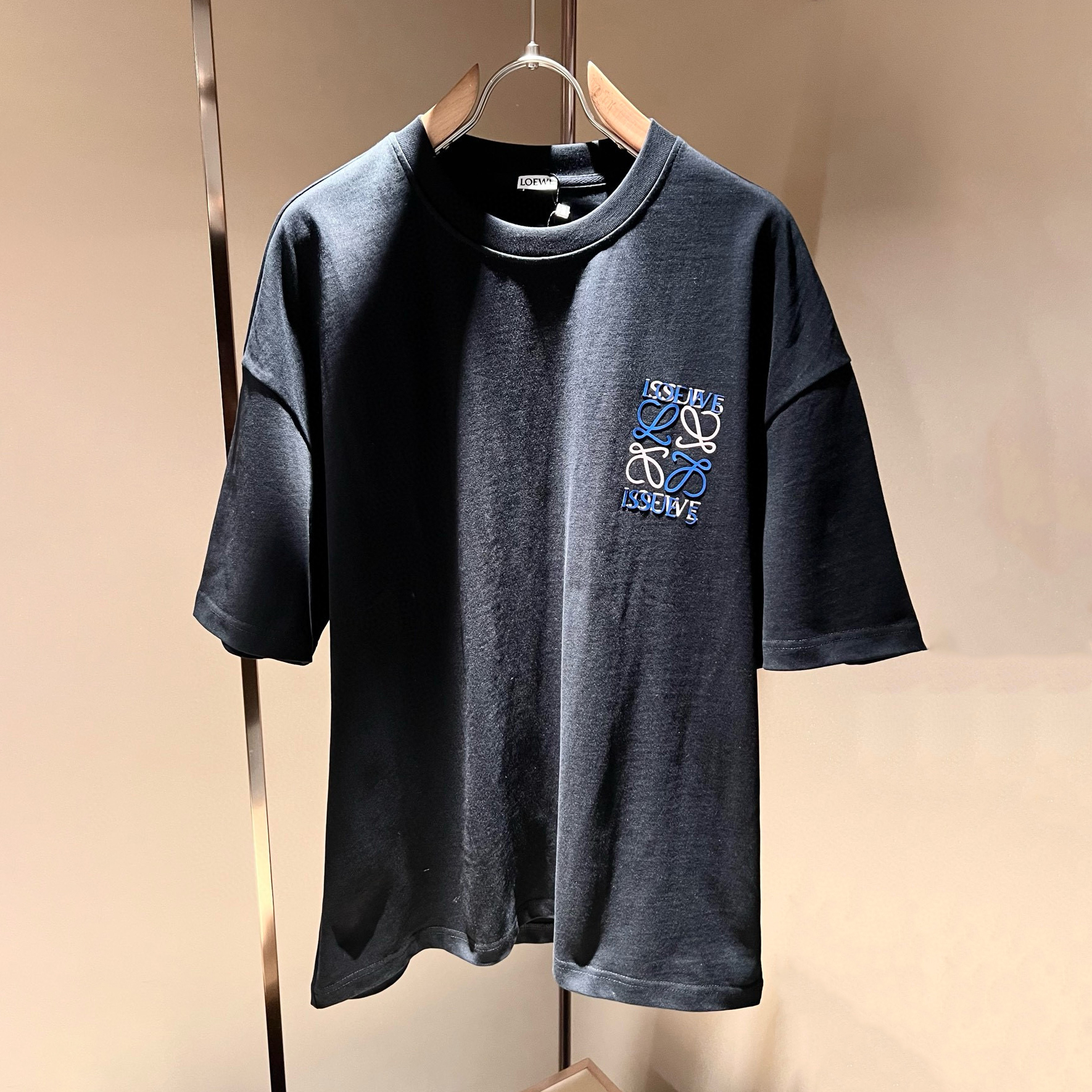 NIGO Loewe Men's And Women's Summer Colorful Logo Pattern Printing Round Neck Solid Color Cotton Short Sleeve T-shirt #nigo75914