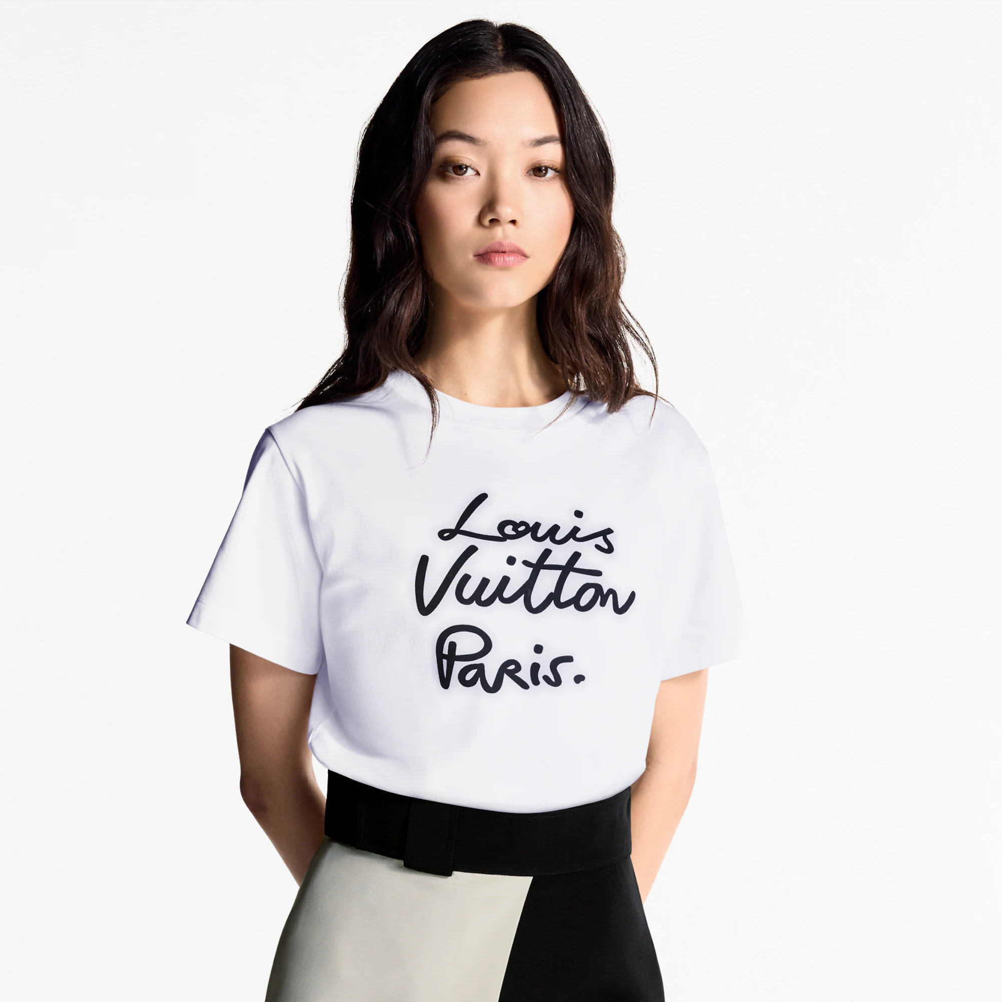 NIGO Louis Vuitton Women's Summer Neon Logo Round Neck Solid Color Short Sleeve T-Shirt #nigo75899