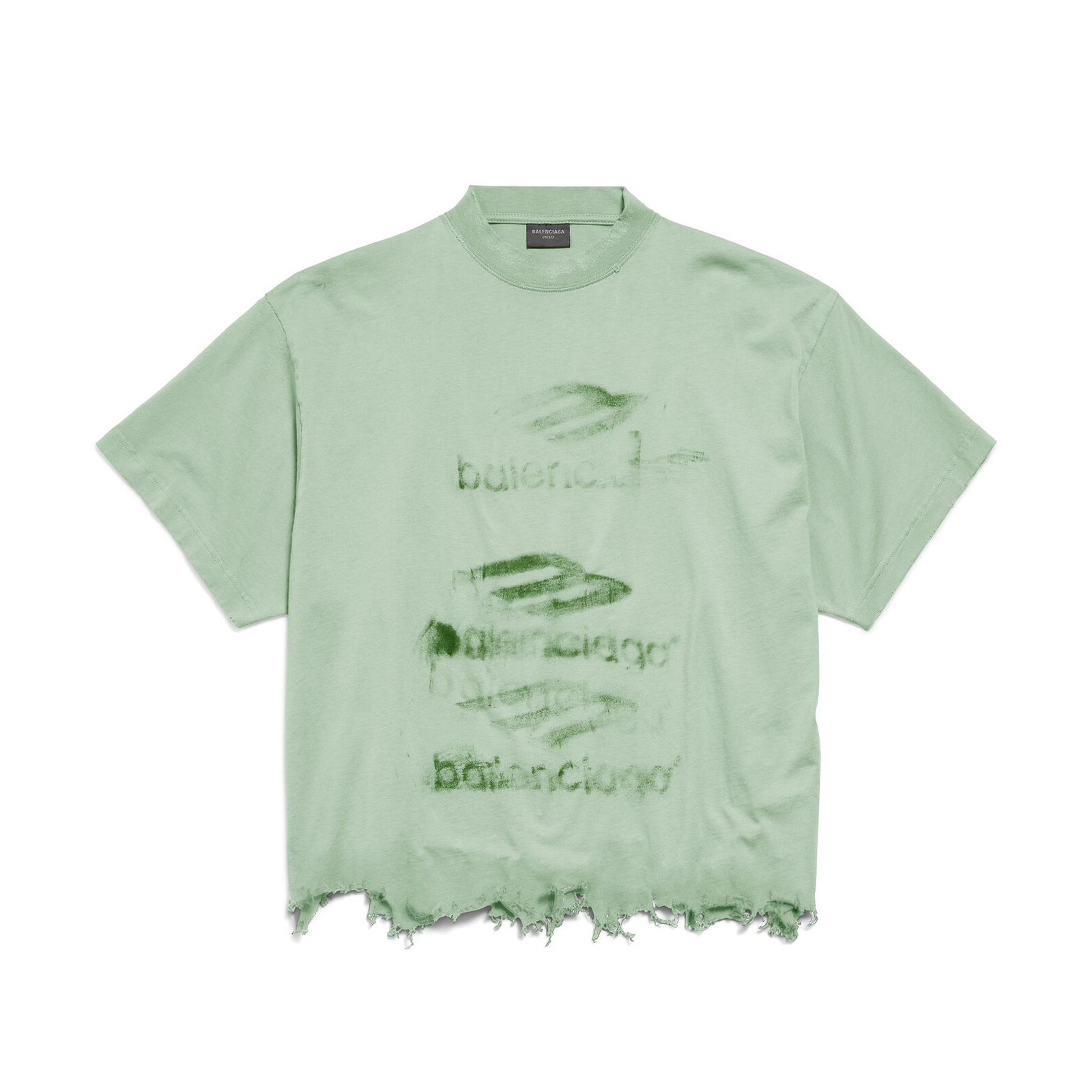 NIGO Balenciaga Women's And Men’s Summer Solid Color Cotton Graffiti Printed Brushed Regular Fit Round Neck Short Sleeve T-Shirt #nigo75925