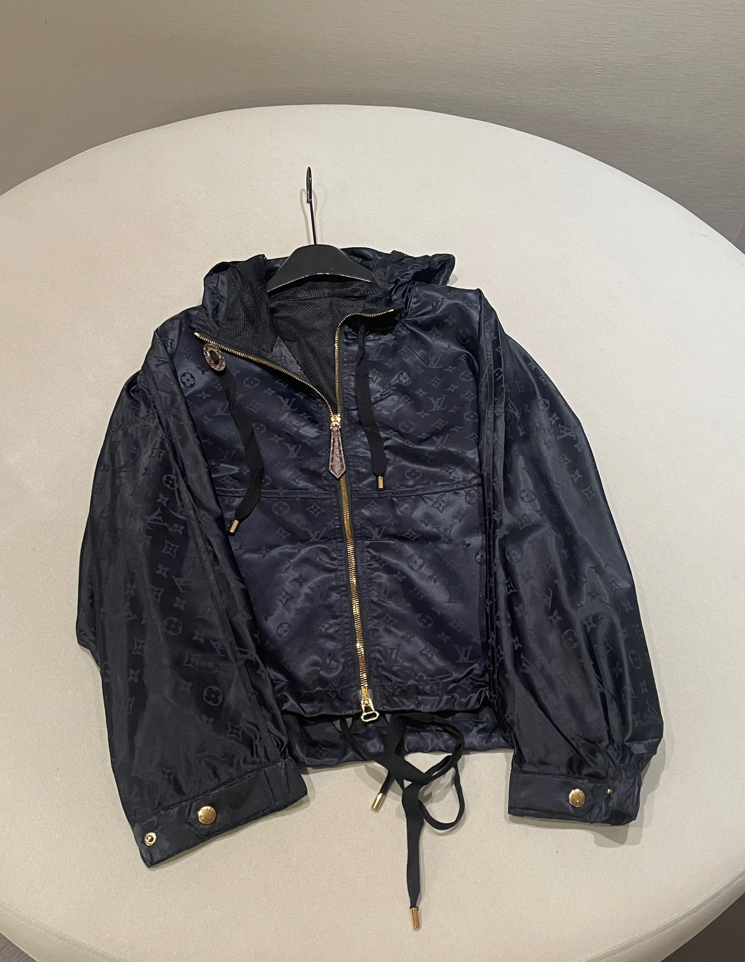 NIGO Louis Vuitton Women's Spring/Summer Solid Color Logo Pattern Printed Zipper Long Sleeve Hooded Jacket #nigo75921