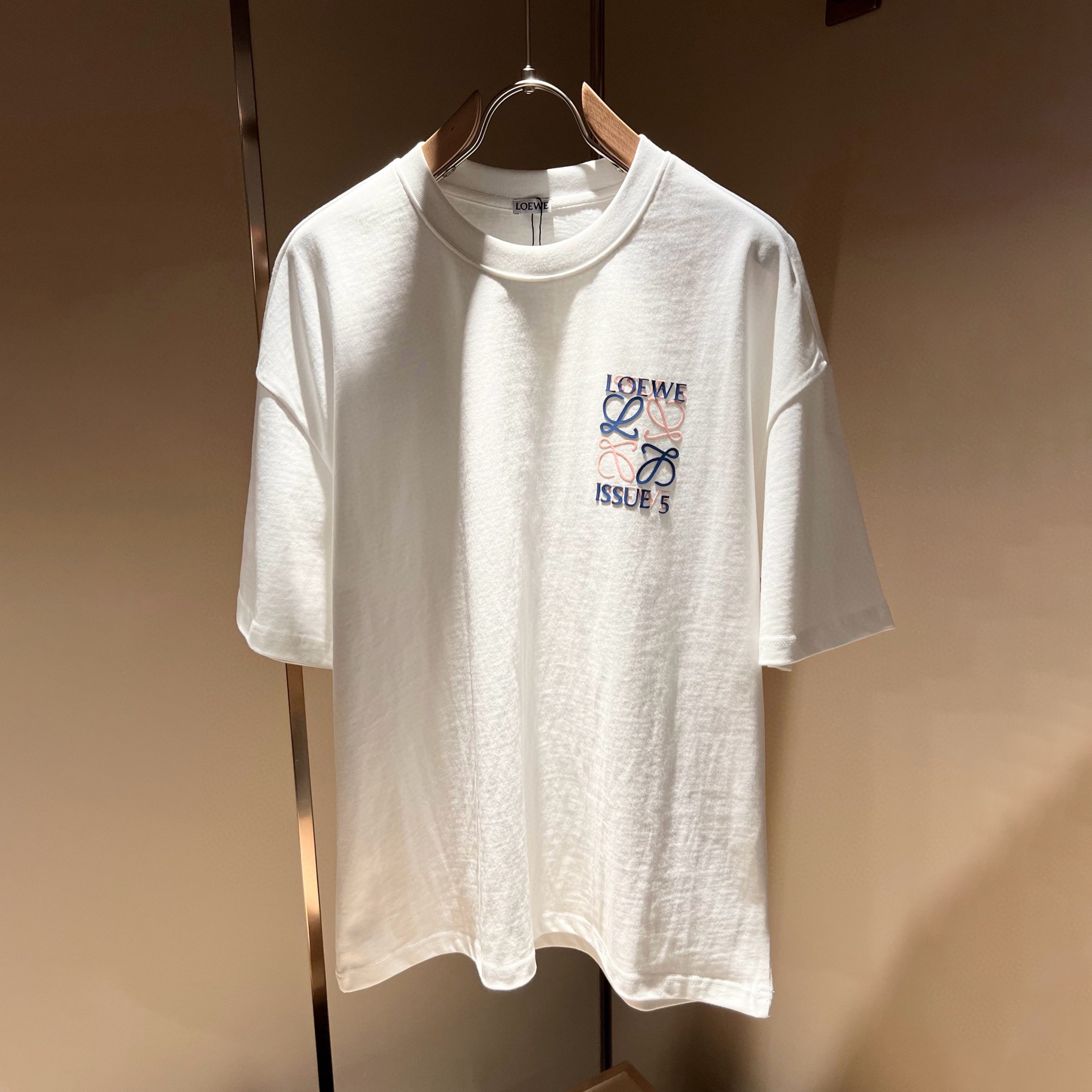 NIGO Loewe Men's And Women's Summer Colorful Logo Pattern Printing Round Neck Solid Color Cotton Short Sleeve T-shirt #nigo75914