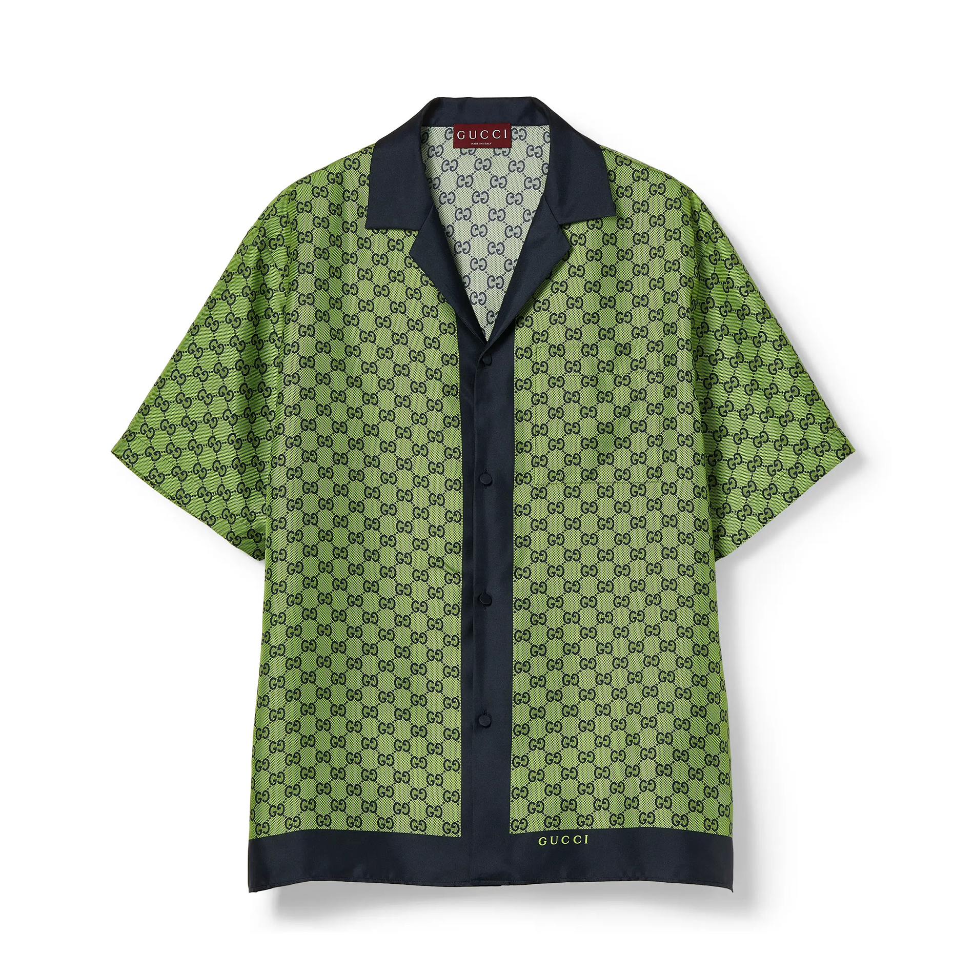 NIGO Gucci Men's Summer Logo Full Print Single Breasted Short Sleeve Shirt Stretch Waist Casual Shorts Set Suit #nigo75939