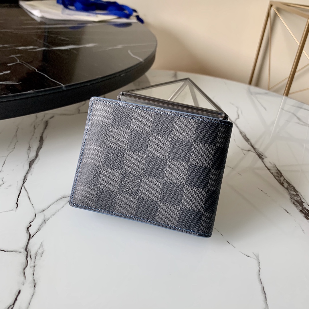 NIGO Louis Vuitton Slender Men's Black Checkerboard Printed Canvas Cowhide Card Case Wallet Bag #nigo75932