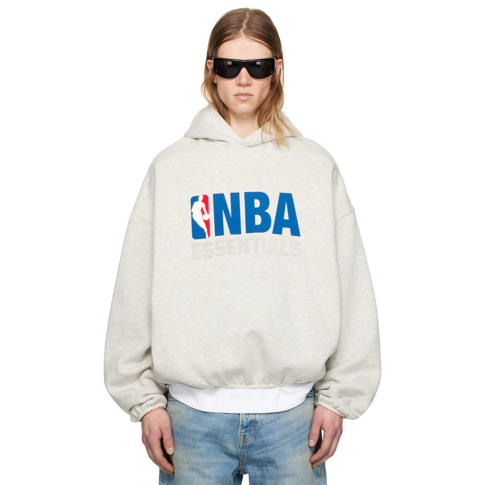 NIGO ESSENTIALS FEAR OF GOD X NBA Men's and Women's Casual NBA Pattern Printed Solid Color Hooded Long Sleeve Sweatshirt Lace Up Casual Pants Suit Set #nigo75942