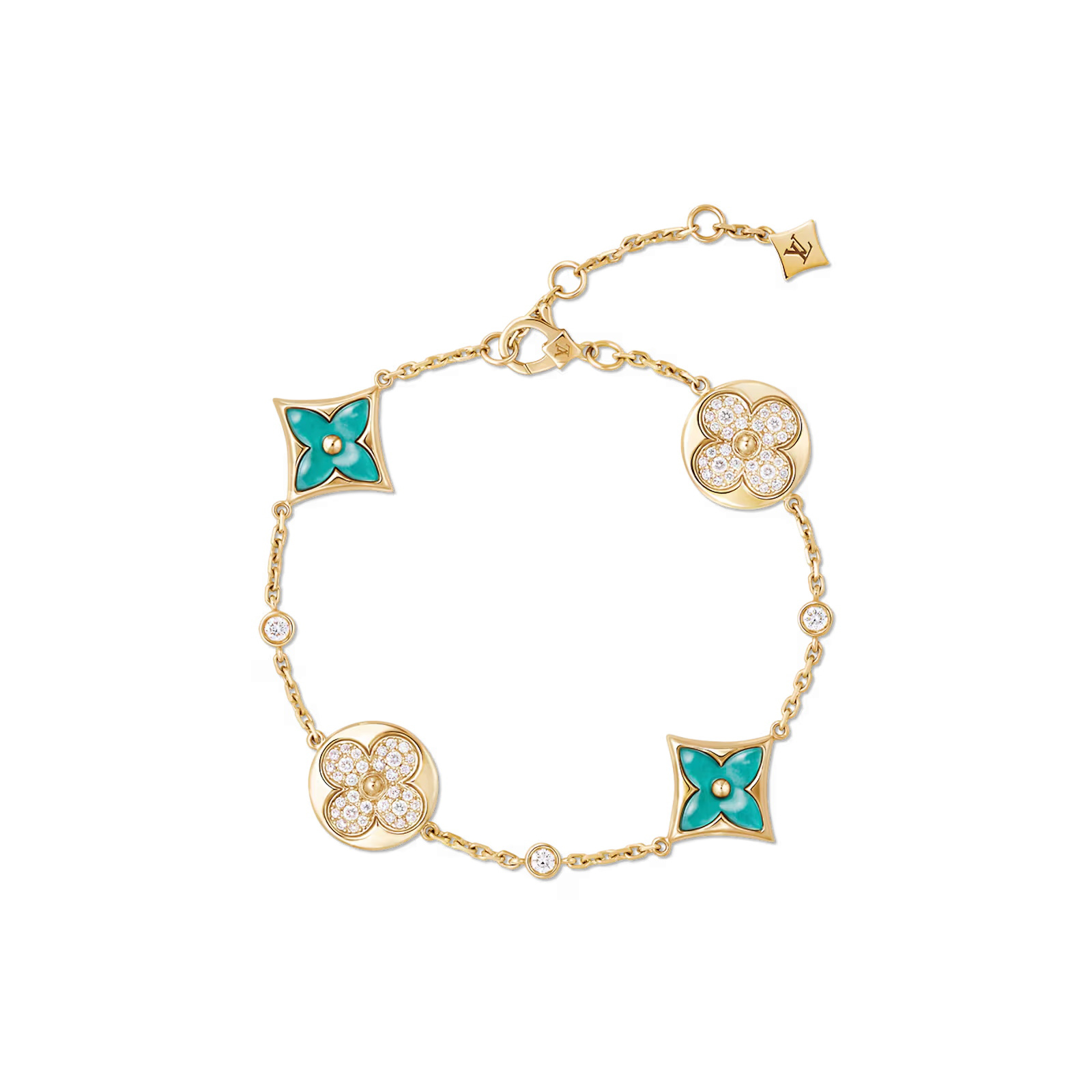NIGO Louis Vuitton COLOR BLOSSOM BB MULTI-MOTIFS Women's Shell and Diamond Bracelet Pendant Necklace Jewelry #nigo75937