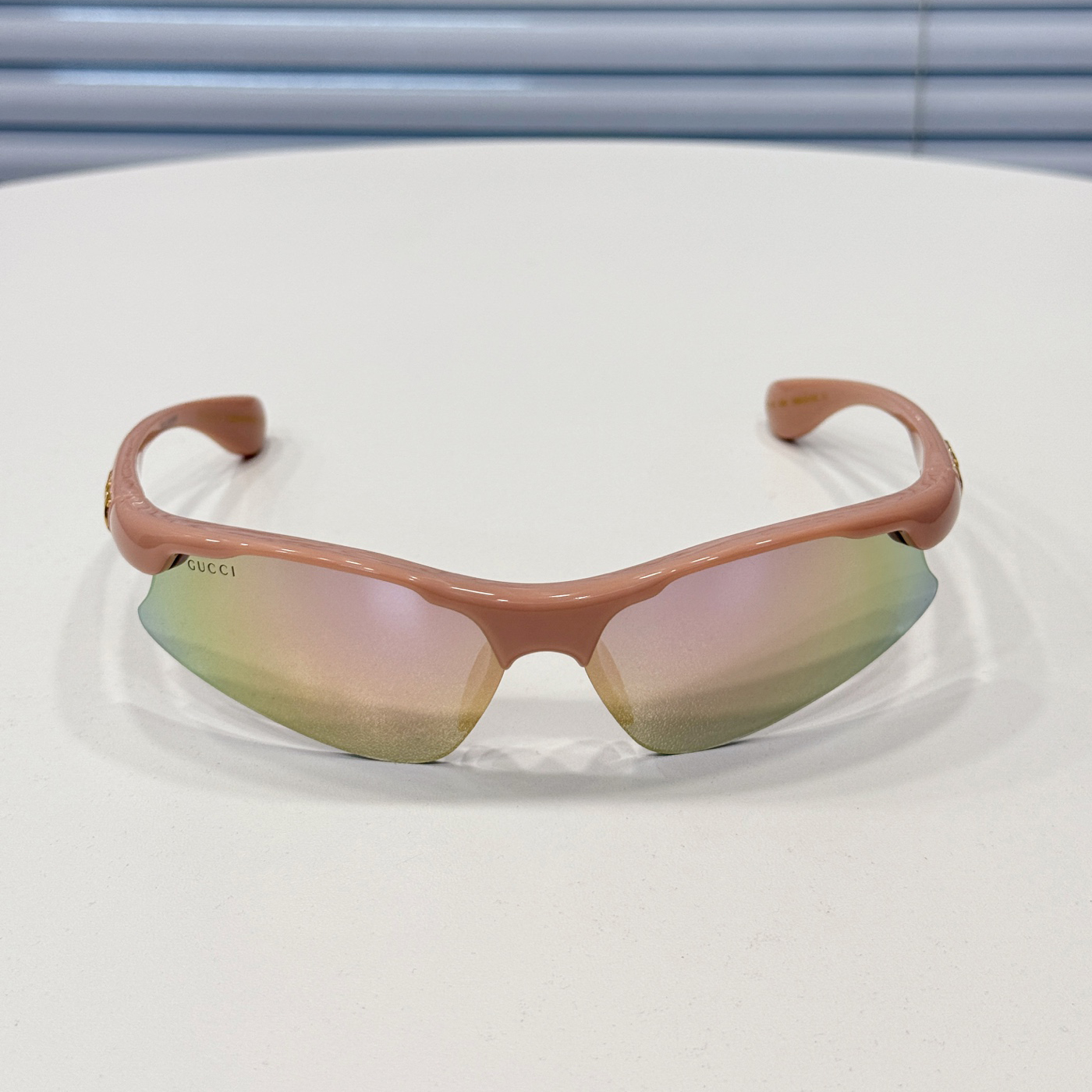 NIGO Gucci Men's and Women's Lens Legs Letter Print Irregular Shape Rimless Solid Color Sunglasses Glasses #nigo75946