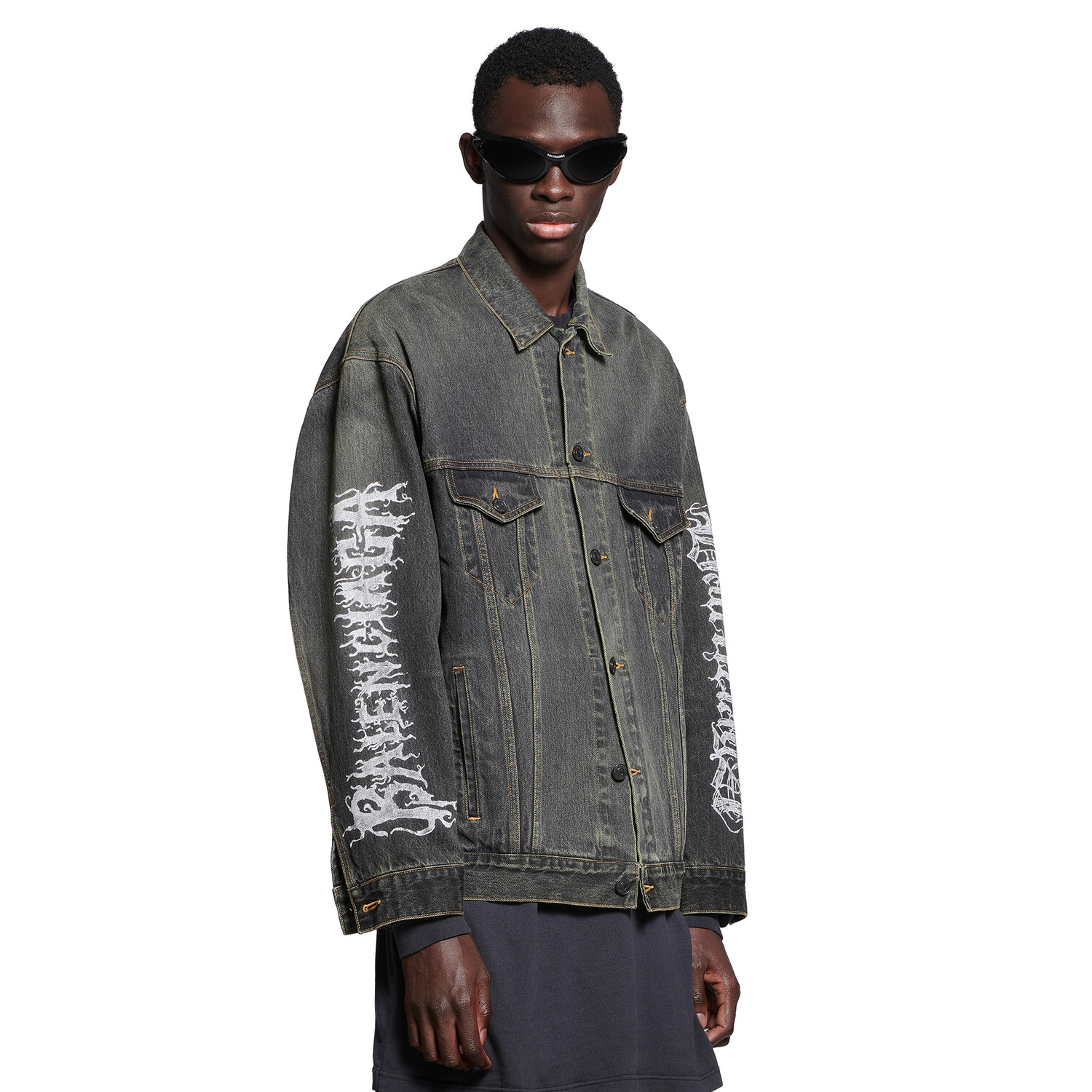 NIGO Balenciaga Men's Spring and Autumn Letter Printed Solid Color Single Breasted Long Sleeve Denim Jacket #nigo75963