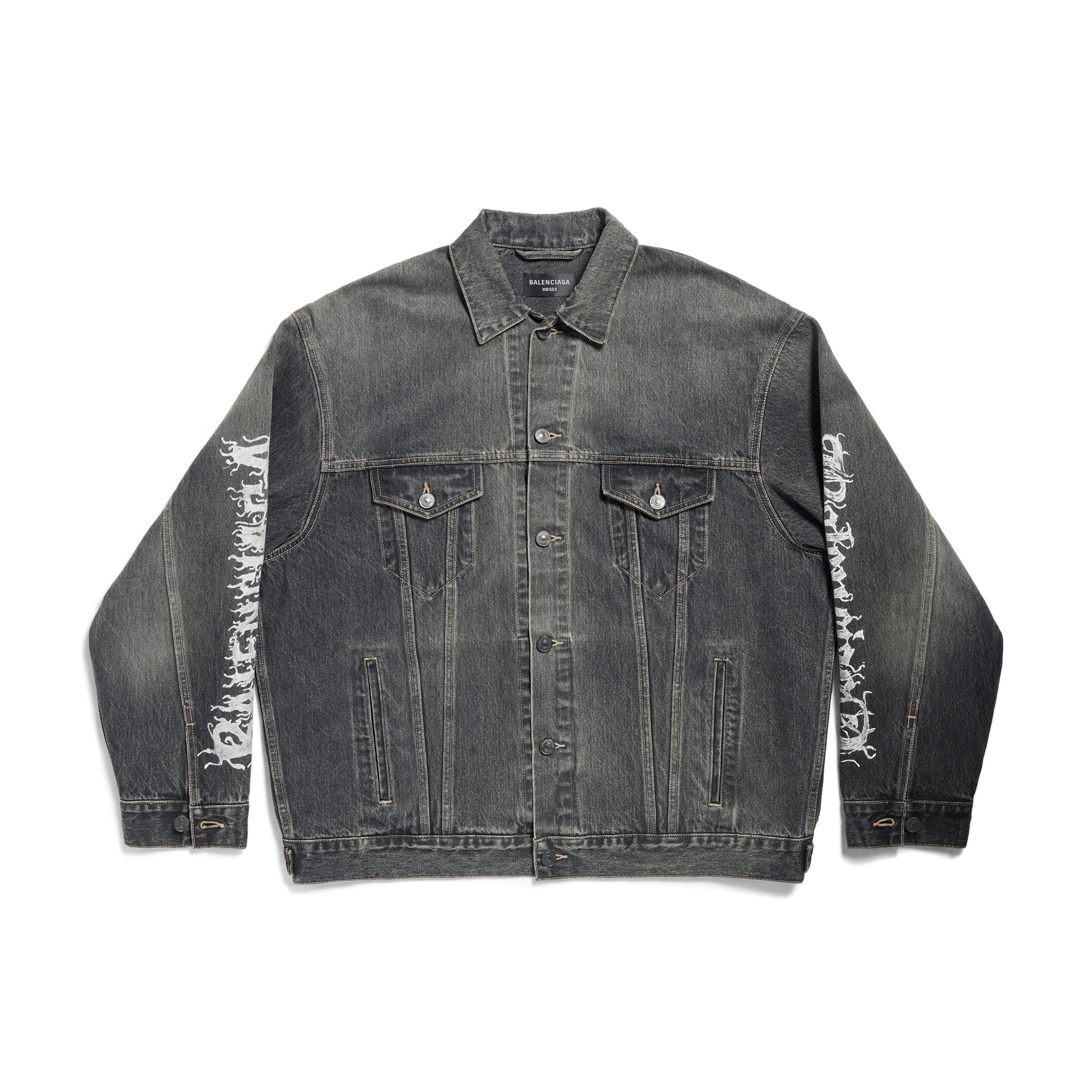 NIGO Balenciaga Men's Spring and Autumn Letter Printed Solid Color Single Breasted Long Sleeve Denim Jacket #nigo75963
