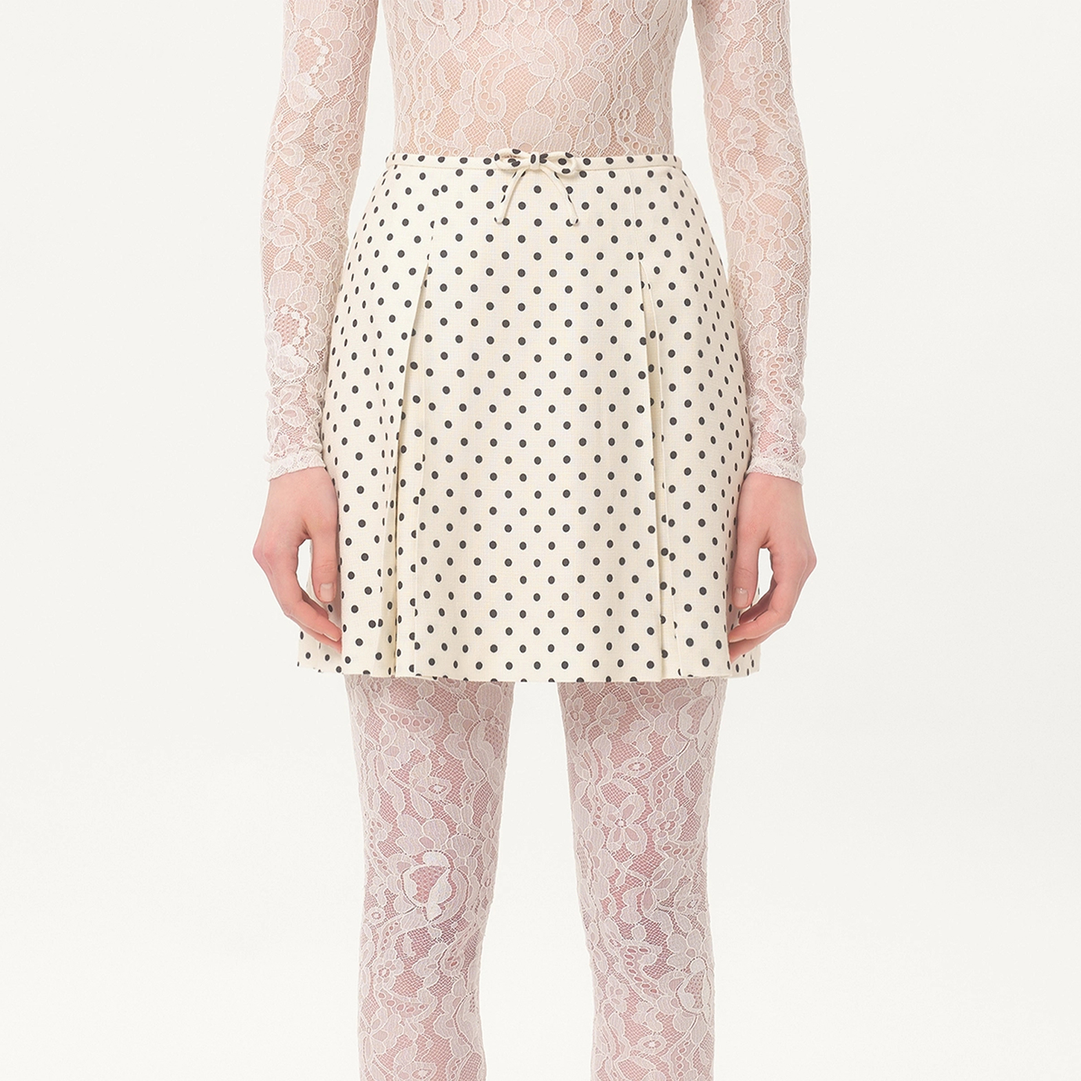 NIGO Valentino Women's PLUSDEPOIS Polka Dot Printed Summer Solid Color Pleated Casual SUPERGRAN Short Skirt Ngvp #nigo1382