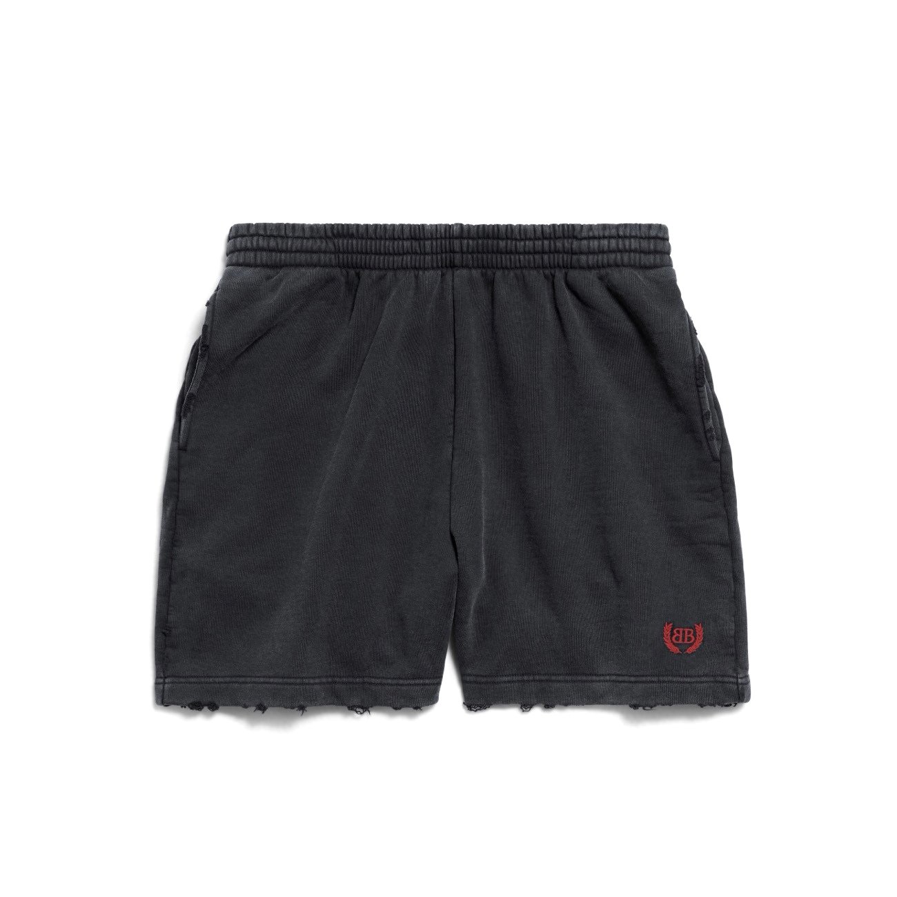 NIGO Balenciaga Men's Summer Embroidery Pattern Print Solid Color Stretch Waist Tie Cotton Casual Shorts #nigo75954