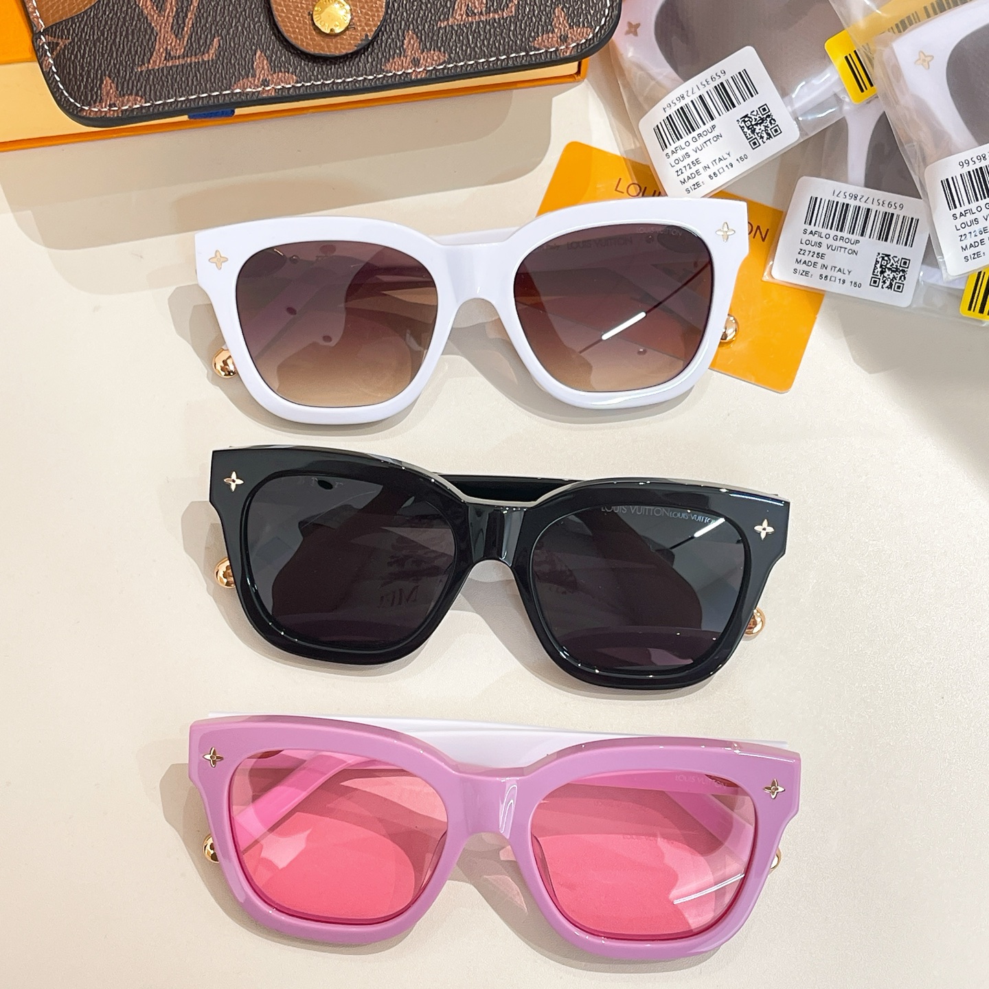 NIGO Louis Vuitton LV x TM MY SQUARE Men's and Women's Color Logo Printed Acetate Square Sunglasses Eyeglasses Glasses #nigo75959