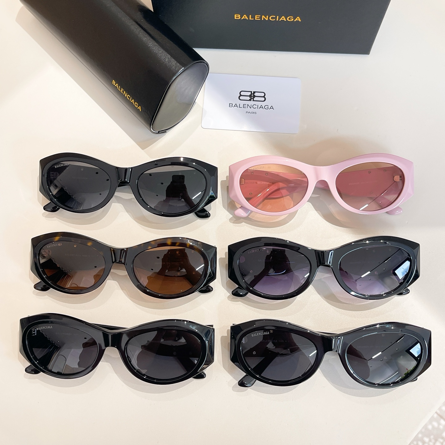 NIGO Balenciaga Men's and Women's Solid Colour Legs BB Logo Acetate Irregular Shape Sunglasses Eyeglasses Glasses #nigo75983
