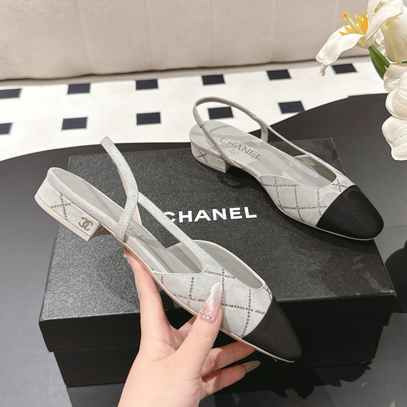 NIGO Chanel Women's Spring And Summer Round Head Overfoot Sheepskin Casual Sandals Shoes #nigo76138