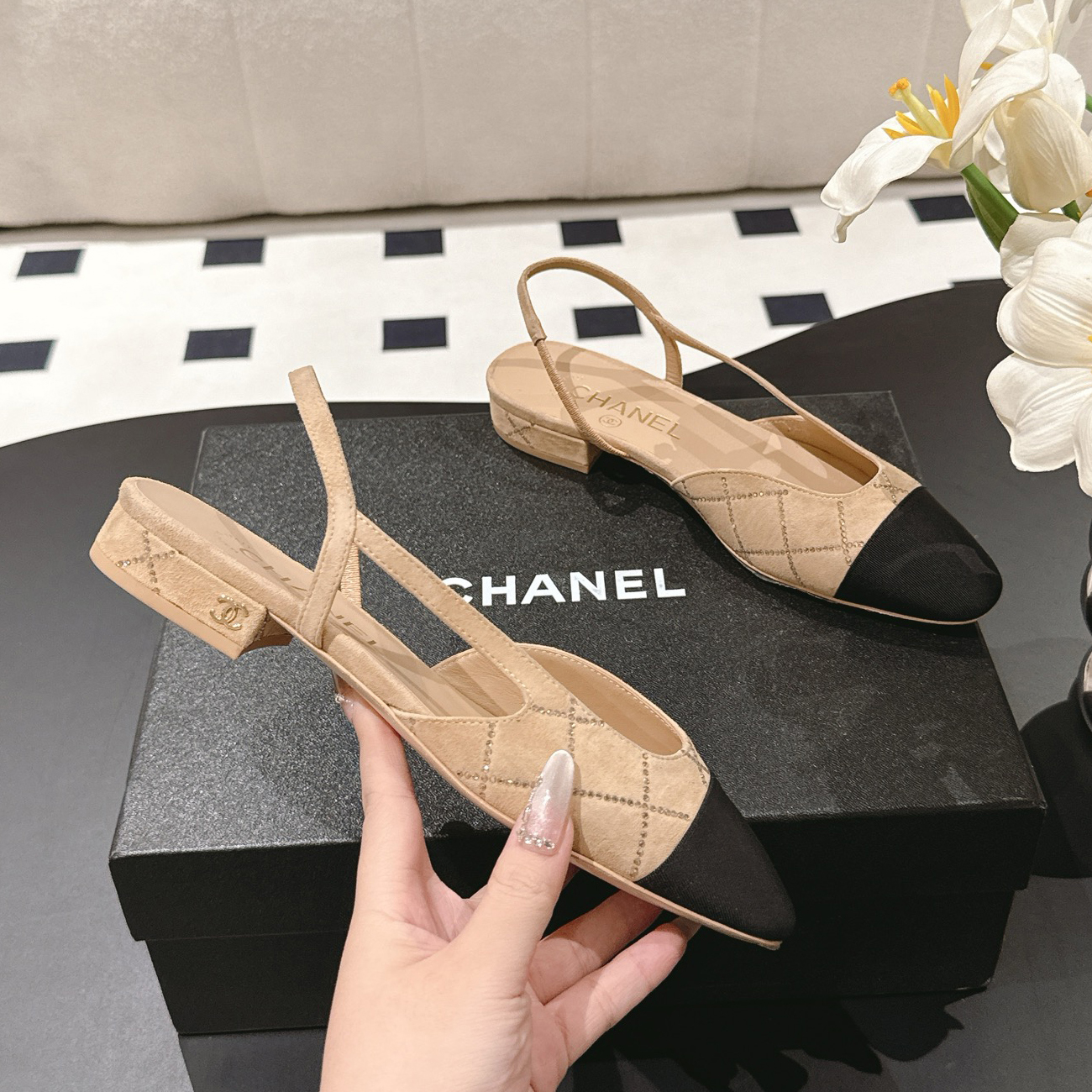 NIGO Chanel Women's Spring And Summer Round Head Overfoot Sheepskin Casual Sandals Shoes #nigo76138