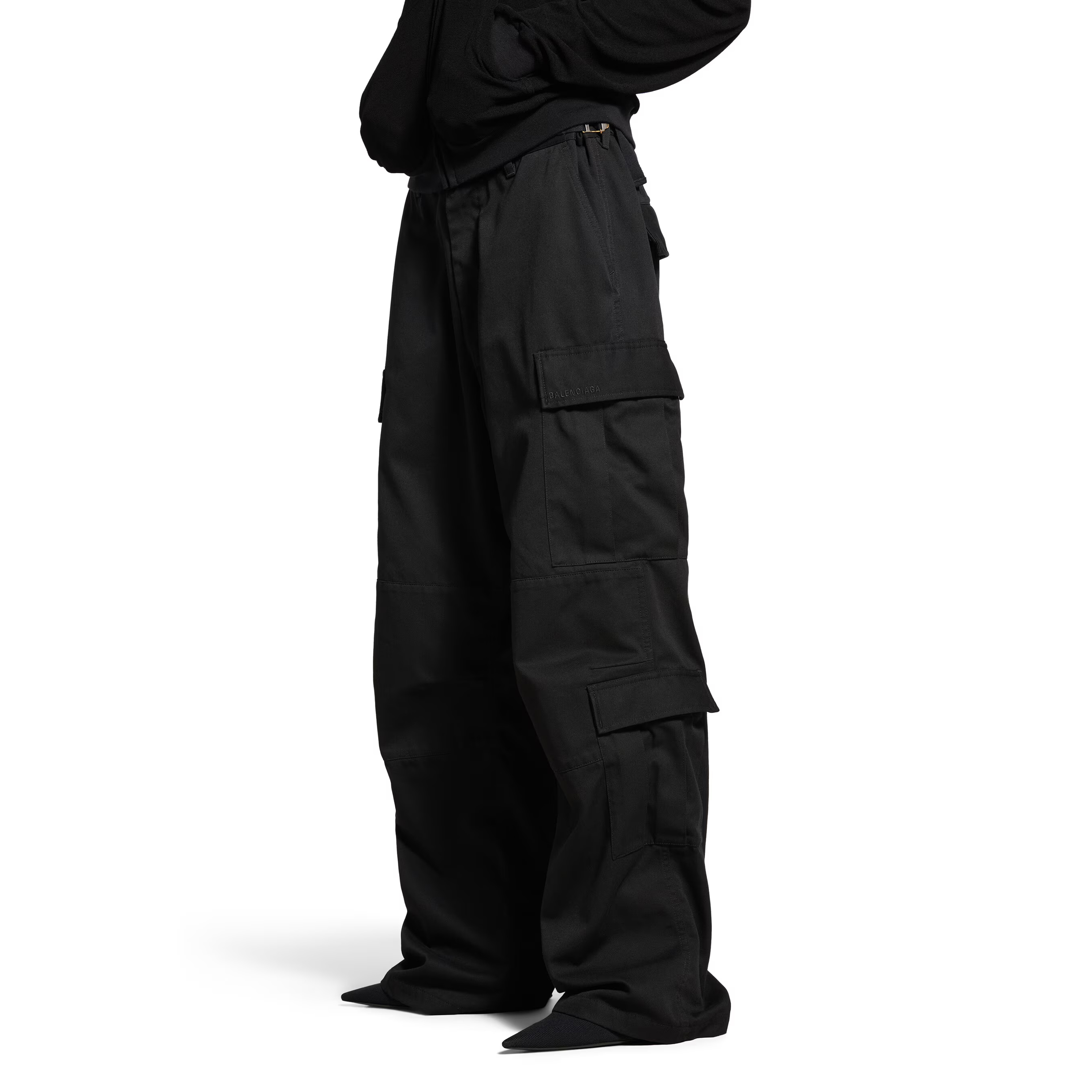 NIGO Balenciaga Women's Cargo Embroidered Solid Color Pants Casual Seasonal Work Pants #nigo75997