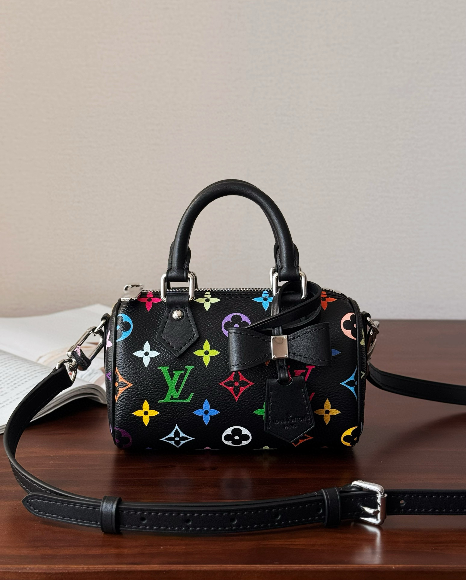 NIGO Louis Vuitton LV x TM Nano Speedy Women's Colorful Monogrammed Canvas Leather Tote Shoulder Bag Bags #nigo76129