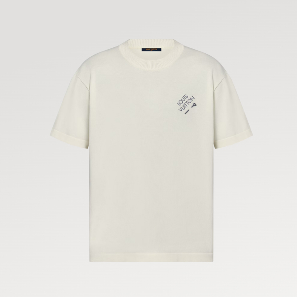 NIGO Louis Vuitton Men's Solid Color Logo Embroidery Casual Cotton Crew Neck Shirt Short Sleeve T-shirt #nigo76114