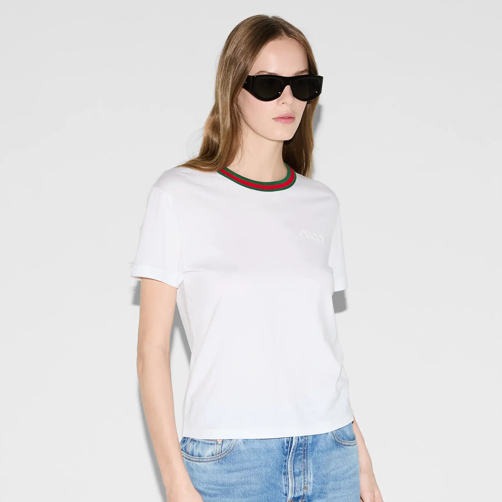 NIGO Gucci Women's Summer Solid Color Logo Embroidery Round Neck Cotton Short Sleeve T-Shirt #nigo75981