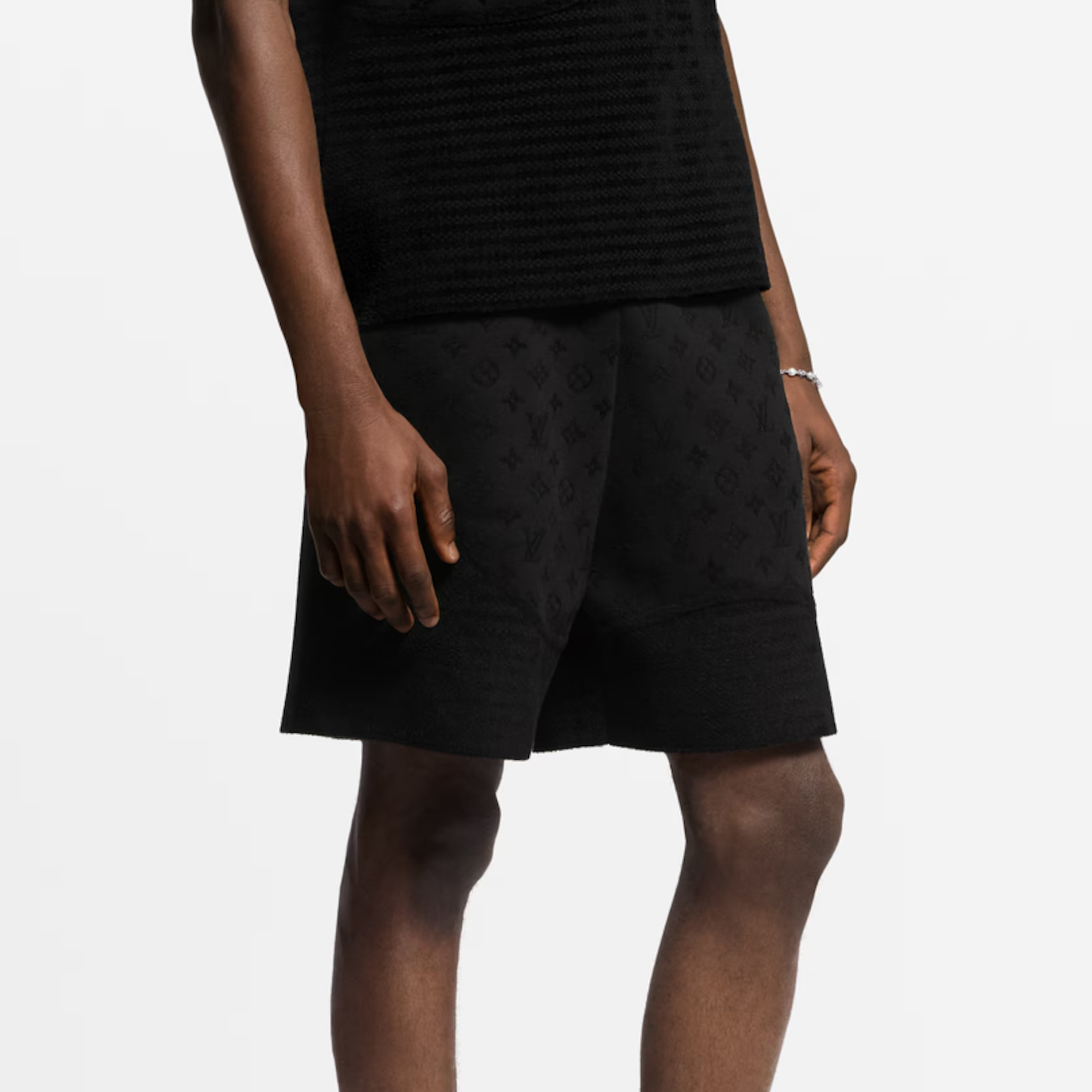 NIGO Louis Vuitton Men's Summer Logo Jacquard Chunse Straight Casual Knit Shorts #nigo76115