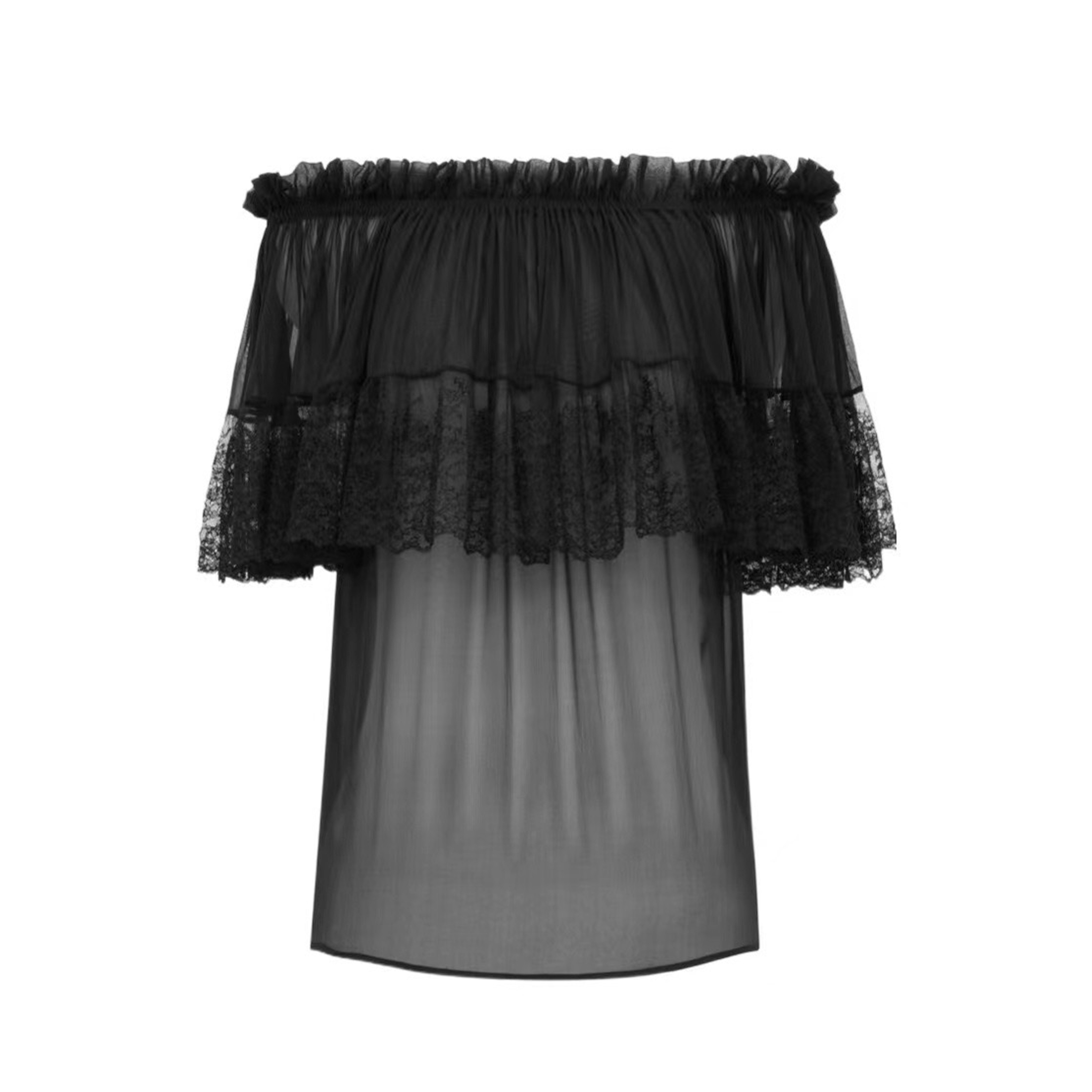 NIGO Saint Laurent Spring And Summer Models Ladies Strapless Lace Casual Shirt One-Shoulder French Fashion Sexy Comfortable Top T-Shirt Ngvp #nigo1342