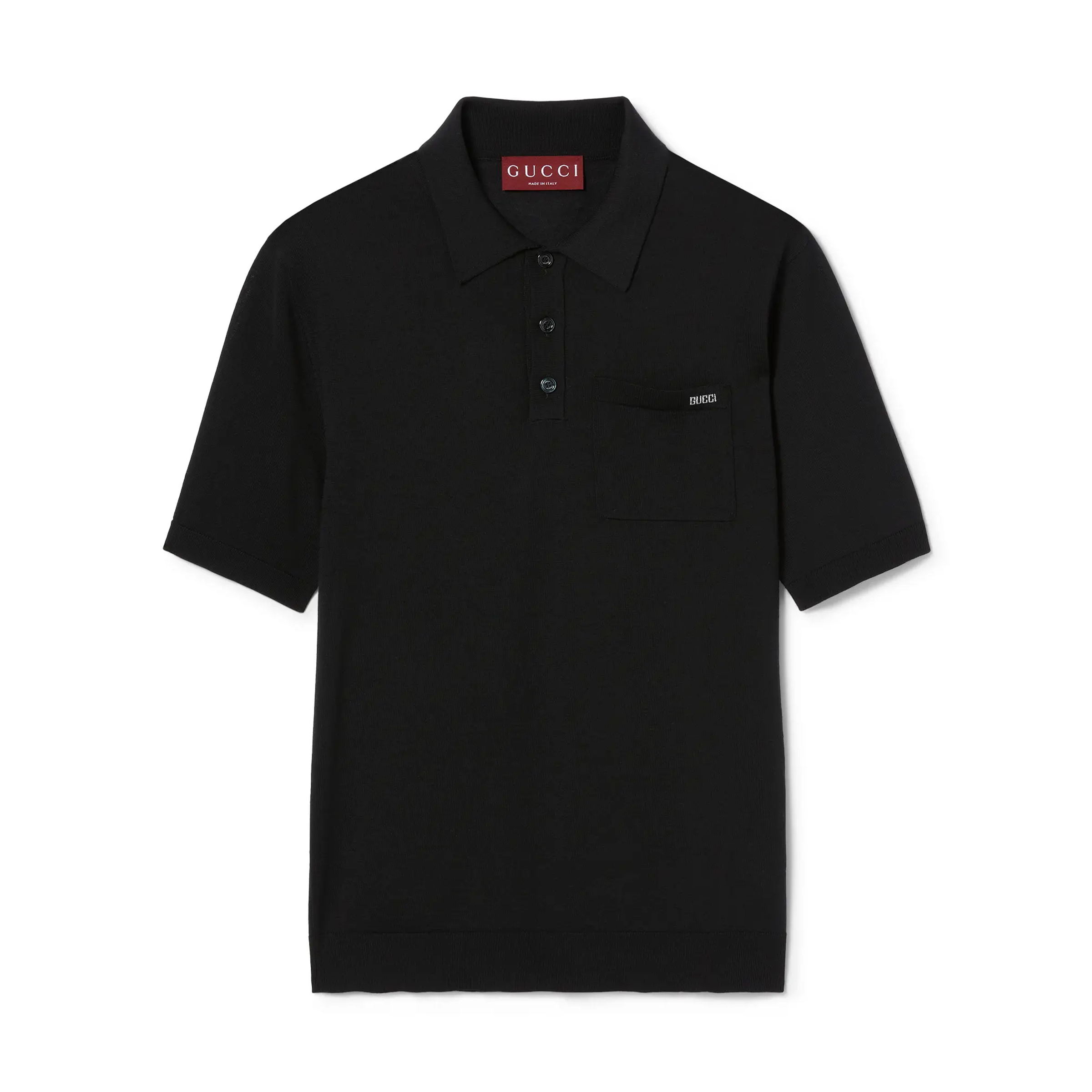 NIGO Gucci Men's Summer Letter Jacquard Wool Solid Color Knit Short Sleeve Polo Shirt #nigo75999