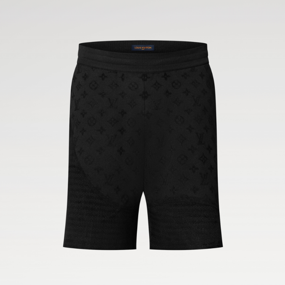 NIGO Louis Vuitton Men's Summer Logo Jacquard Chunse Straight Casual Knit Shorts #nigo76115
