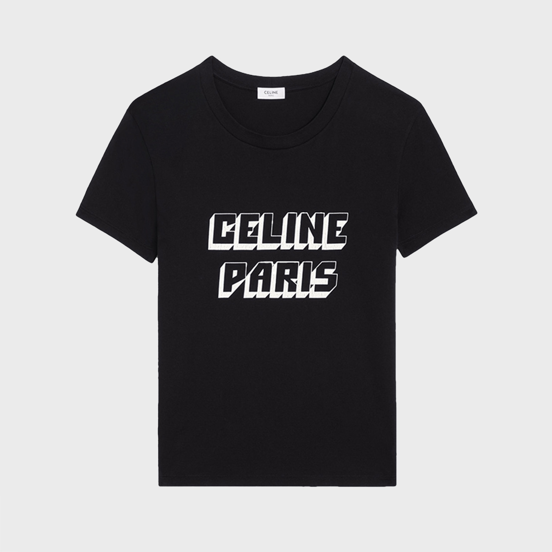 NIGO Celine Men's Women's Spring And Summer Solid Colour Fashion Letters Logo Black T-Shirt Round Neck Short Sleeve Versatile Comfortable Tops #nigo81139