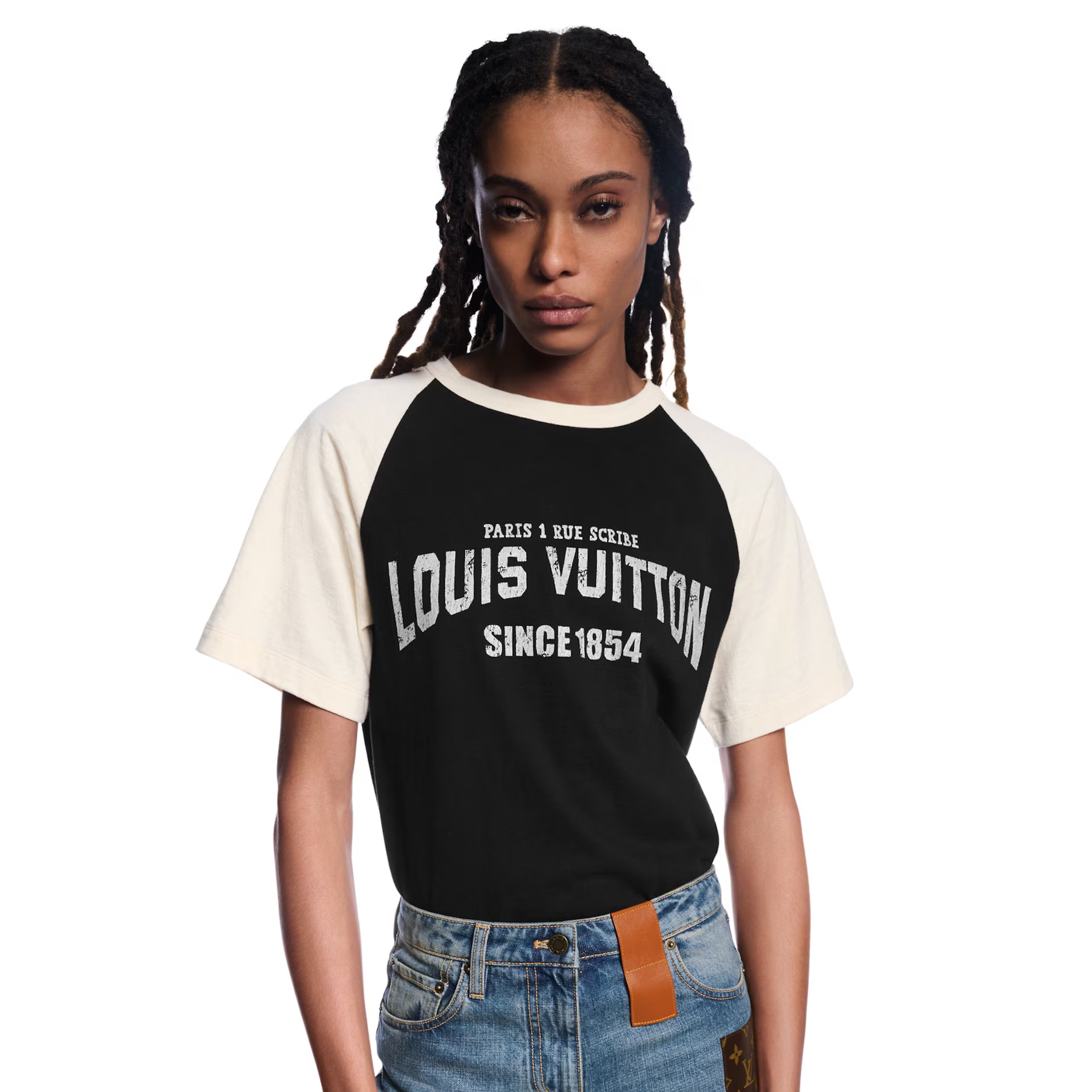 NIGO Louis Vuitton Women's Summer Letter Printed Color Blocking Round Neck Short Sleeve T-Shirt #nigo76161
