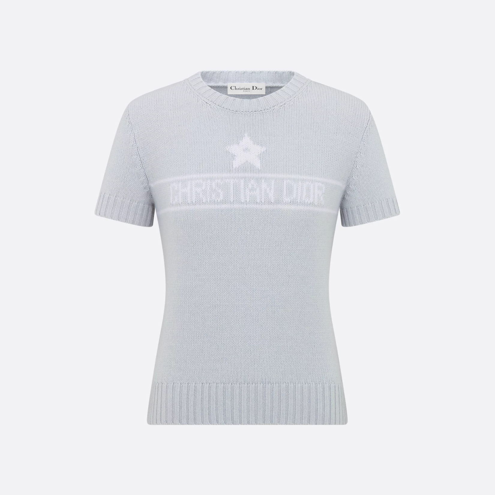 NIGO DIOR Women's Solid Color Pentagram Letter Print Cashmere Short Sleeve Knit Sweater #nigo76157