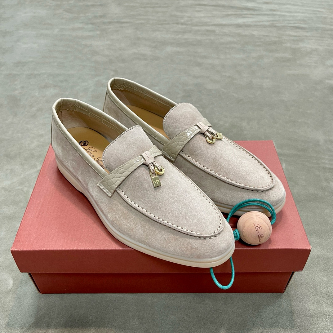 NIGO Loro Piana Summer Women's Moccasin Shoes Suede Cowhide Classic Fashion Casual Loafers #nigo76183