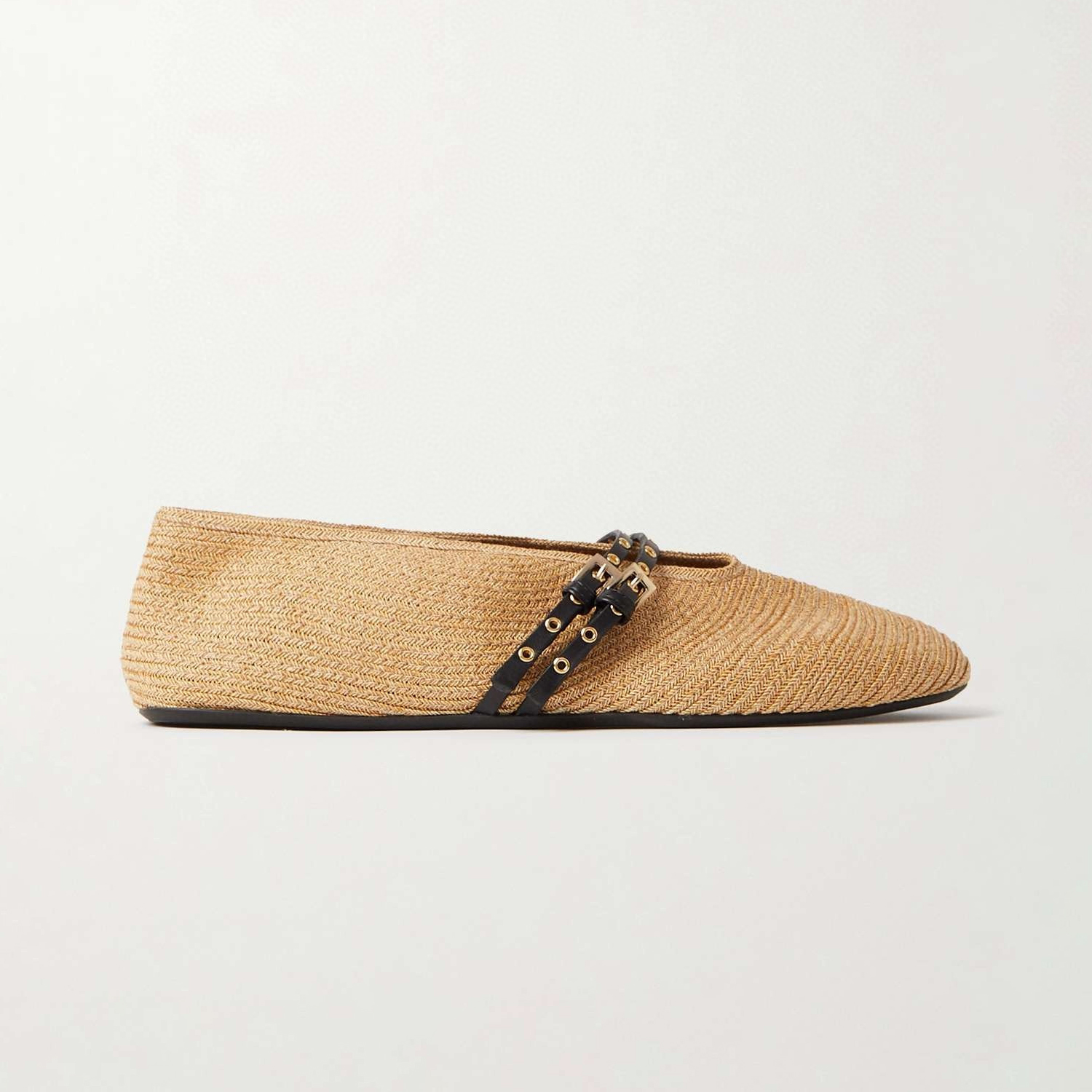 NIGO Alaia Women's Summer Solid Color Round Toe Buckle Braided Flat Ballet Shoes #nigo76181