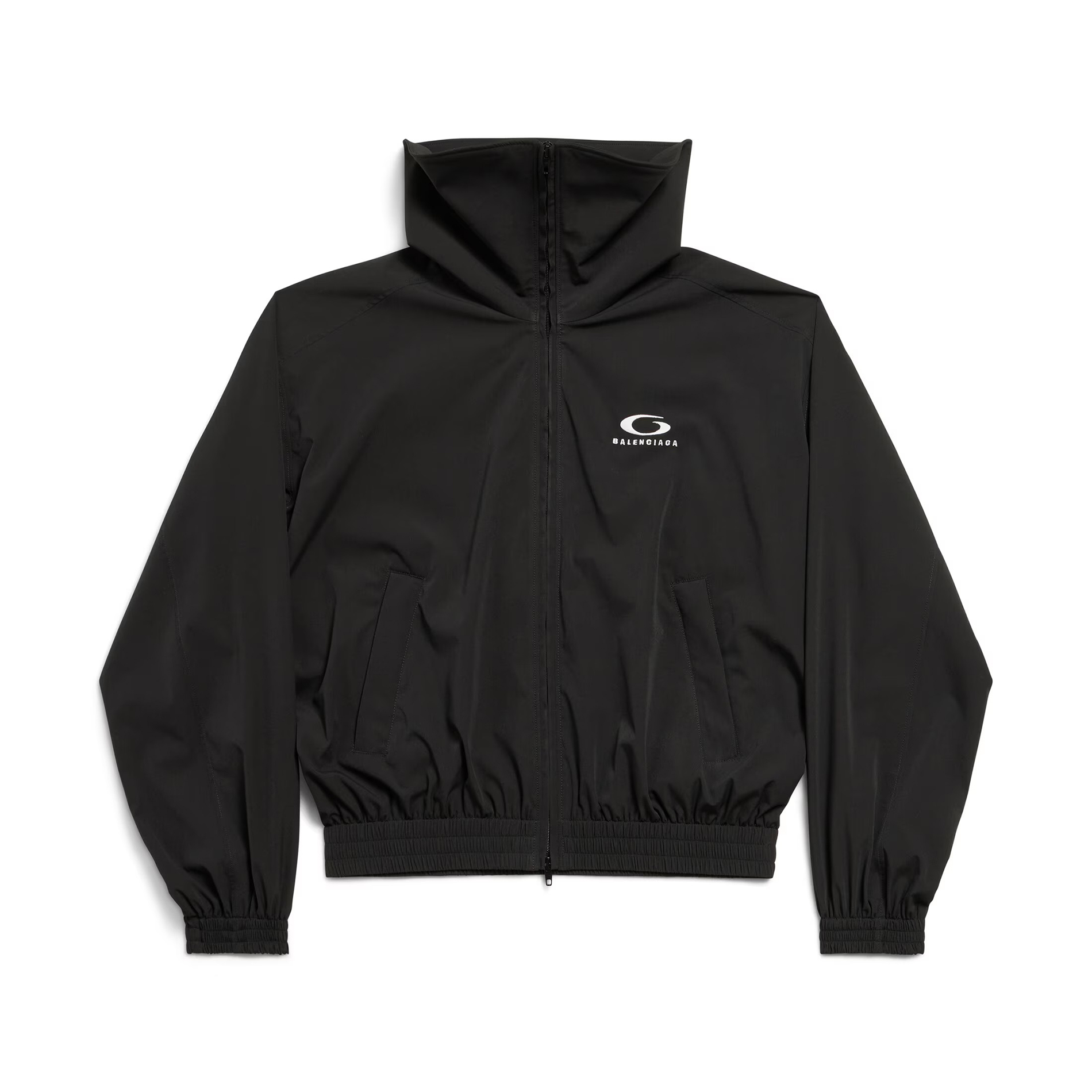 NIGO Balenciaga Women's Spring and Autumn Solid Color High Neck Embroidered Logo Printed Zipper Long Sleeve Jacket #nigo76168