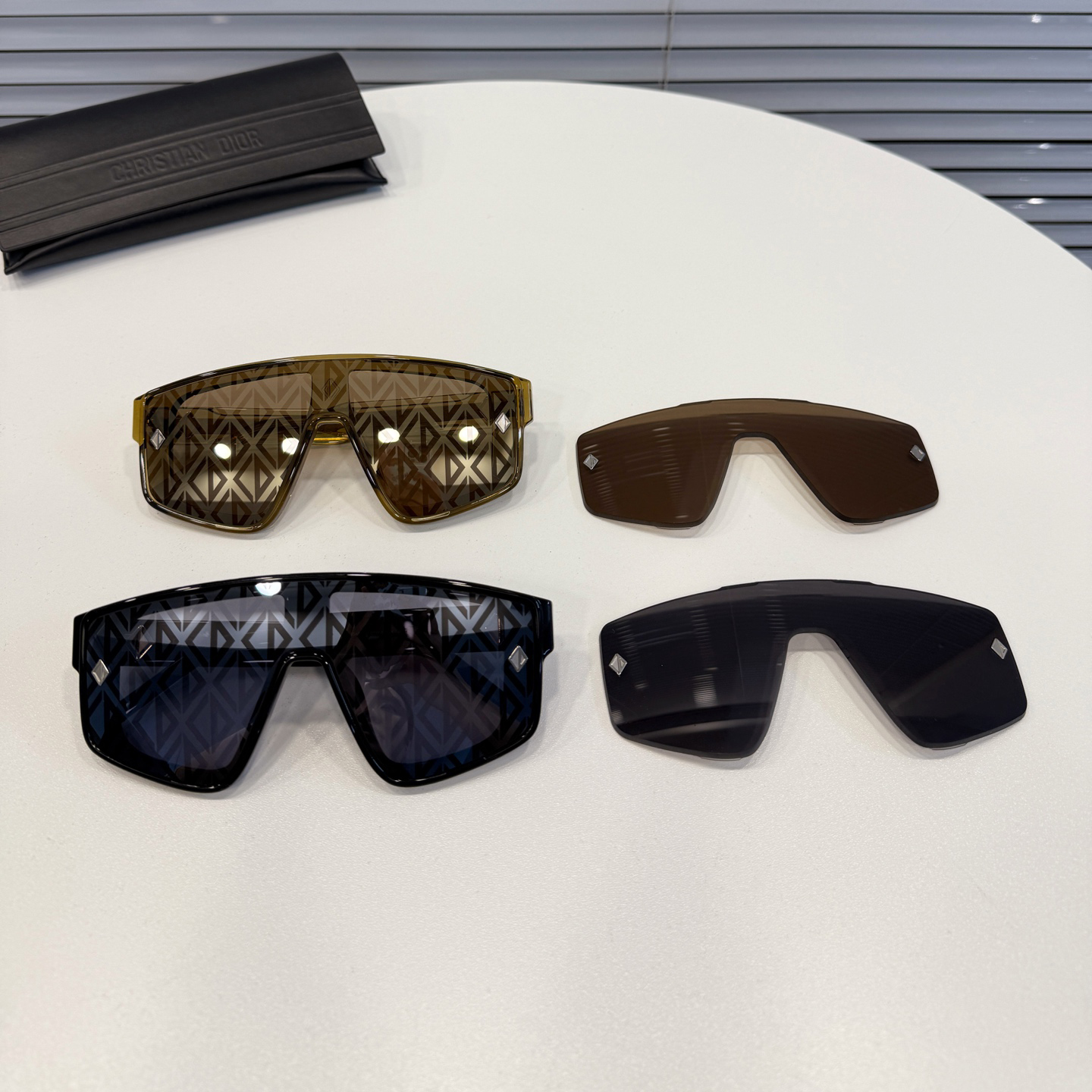 NIGO Dior Diamond M1u Sunglasses Women's Summer Solid Color Logo Square Casual Glasses #nigo76192