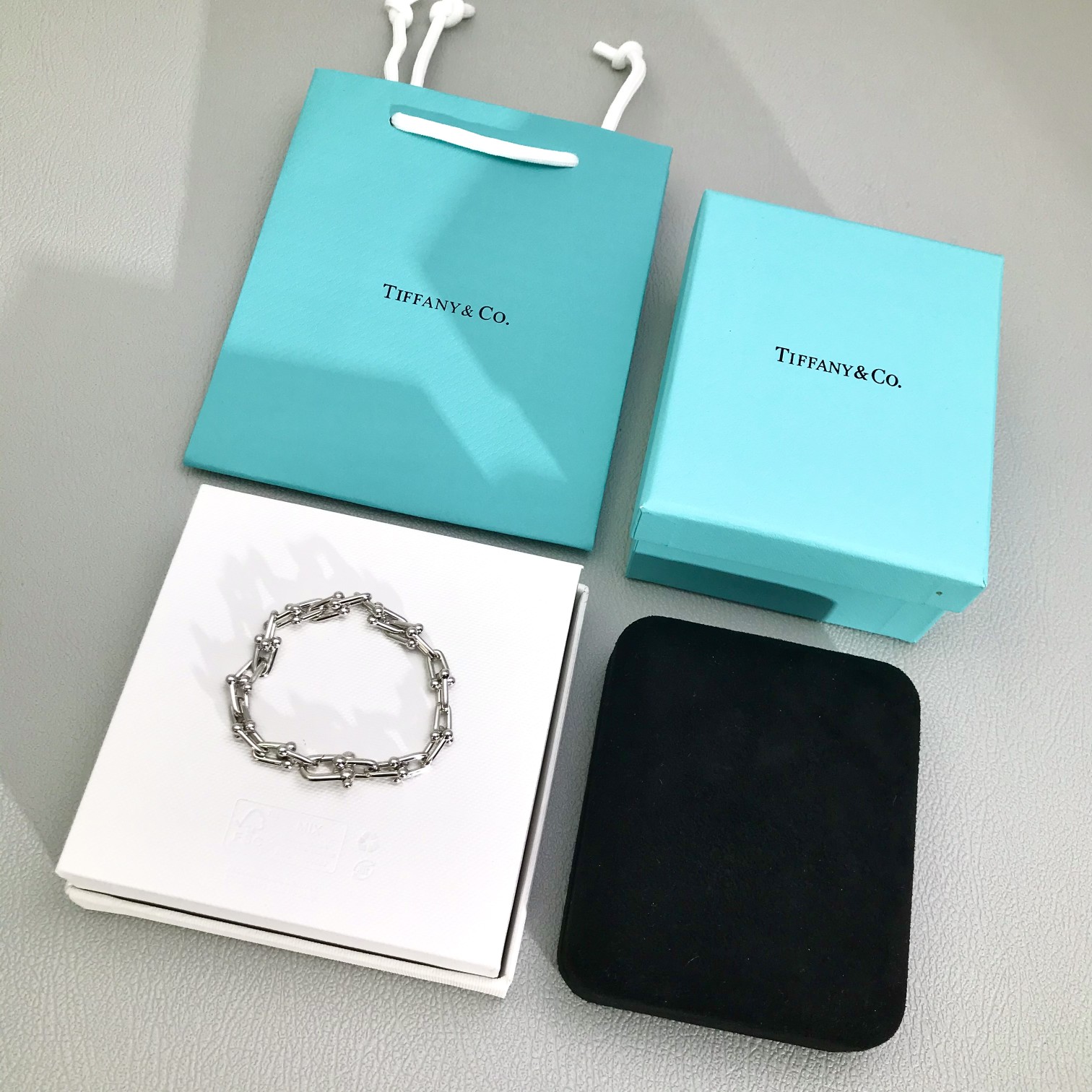 NIGO Tiffany & Co. HardWear Men's and Women's Silver Chain Ring Bracelet Jewelry Accessories #nigo76186