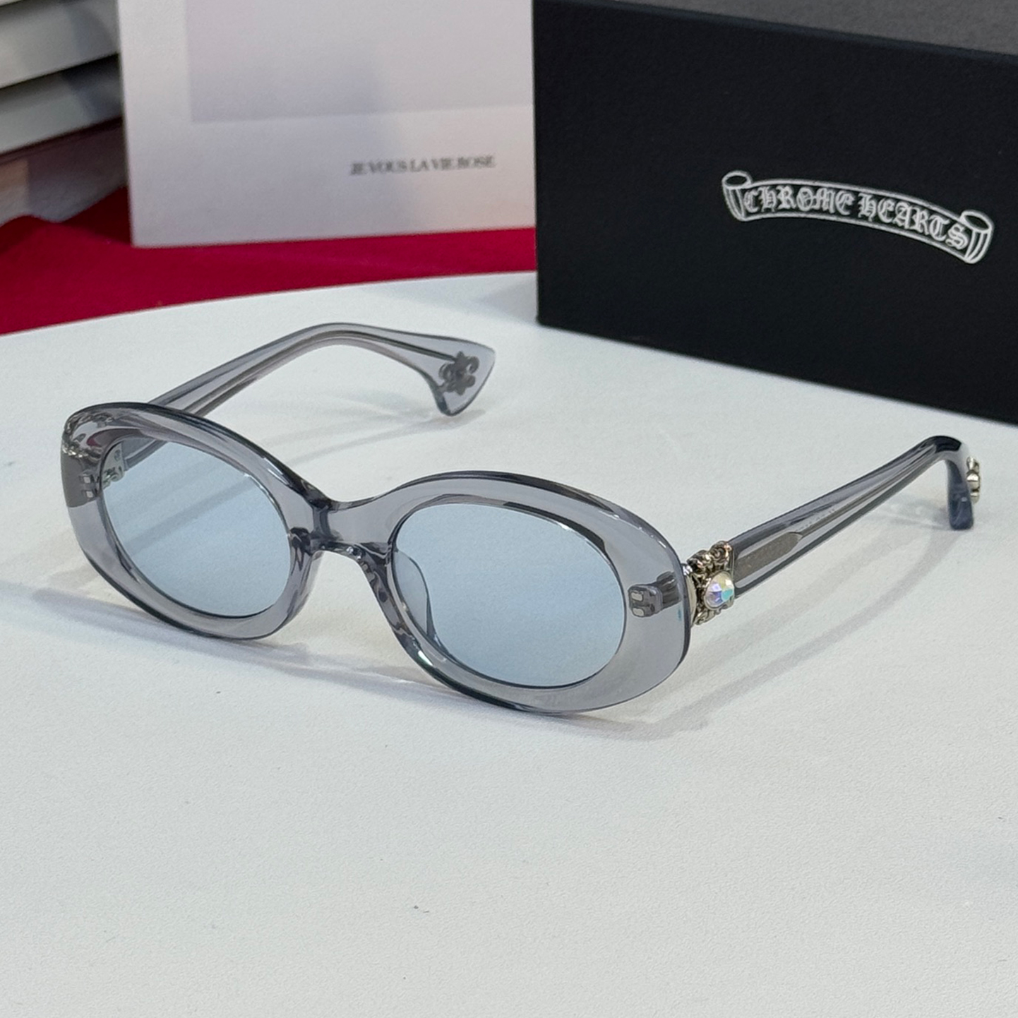 NIGO Chrome Hearts Men's Women's High Fashion Jewelry Collection Sunglasses Casual Solid Oval Glasses  Accessories #nigo76218