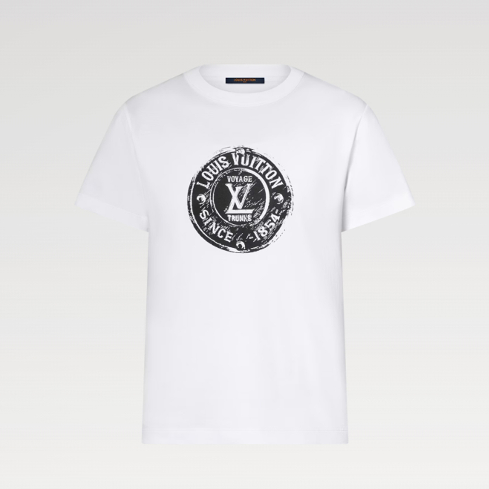 NIGO Louis Vuitton Women's LV STAMP Top Summer Cotton Knit Round Neck Short Sleeve T-Shirt #nigo76215